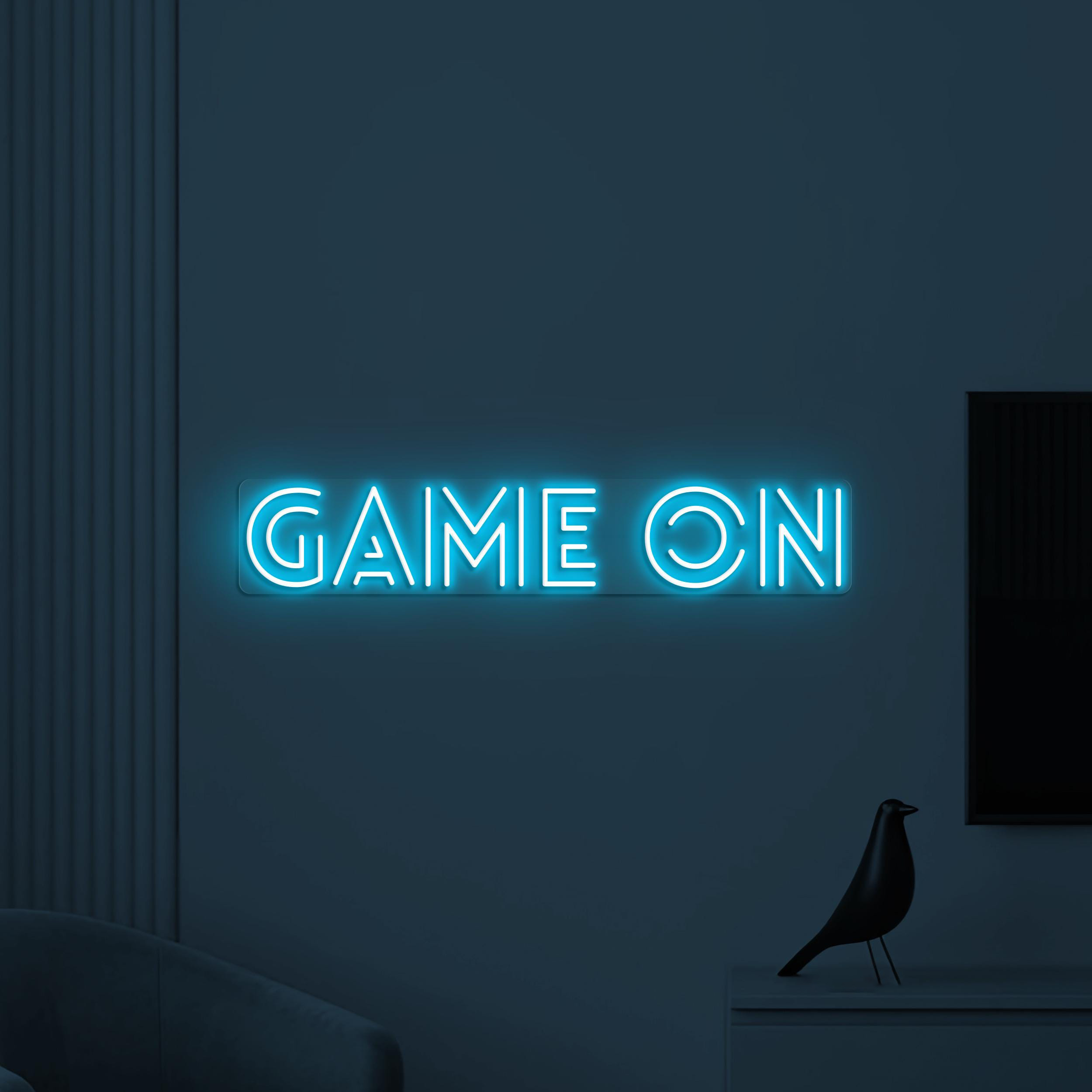 Game On Neon Sign, Game On LED Light, Gaming Zone Wall Decor, Video Game Neon Light, Custom Sign, Gift For Game Lover, Game Room Wall Art