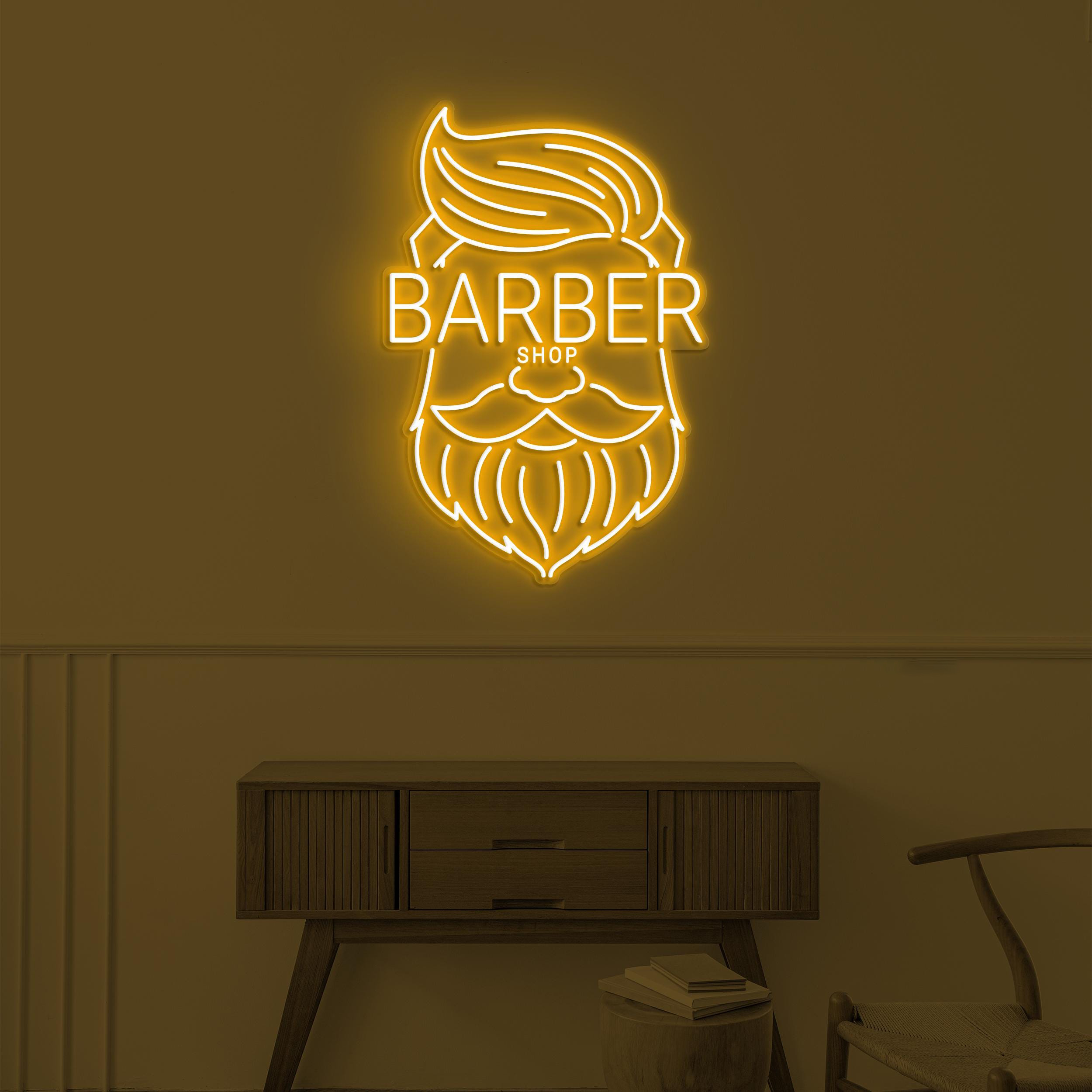 Barber Shop Neon Sign, Barber Shop LED Light, Hairdressing Wall Decor, Salon Wall Sign, Beauty Shop Decor, Business Logo Art, Haircut Decor