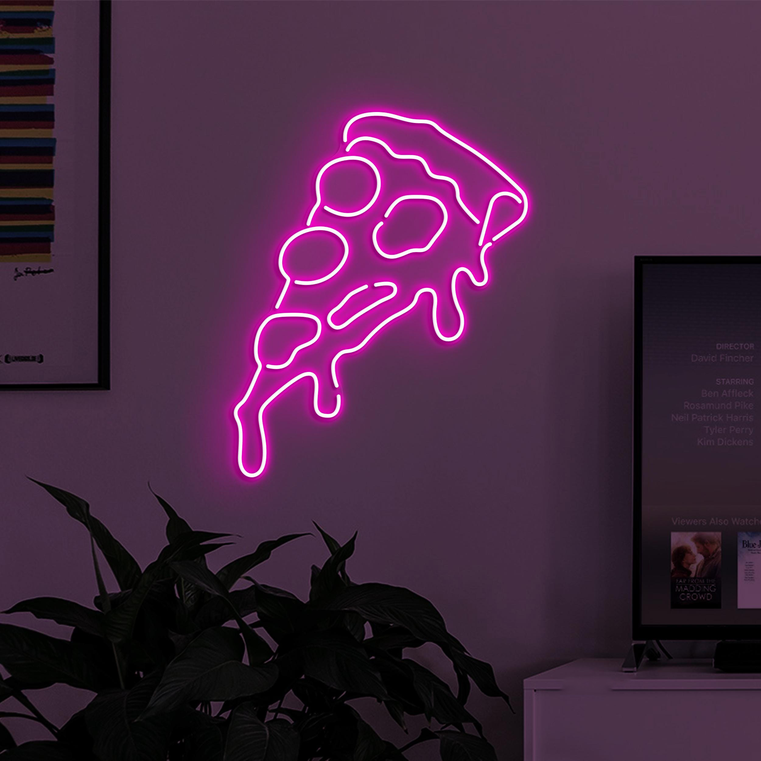 Pizza Neon Sign, Pizza LED Light, Pizza Slice Wall Decor, Pizza Cafe Neon Light, Pizza Shop Led Sign, Foodie Neon Art, Pizza Lover Decor