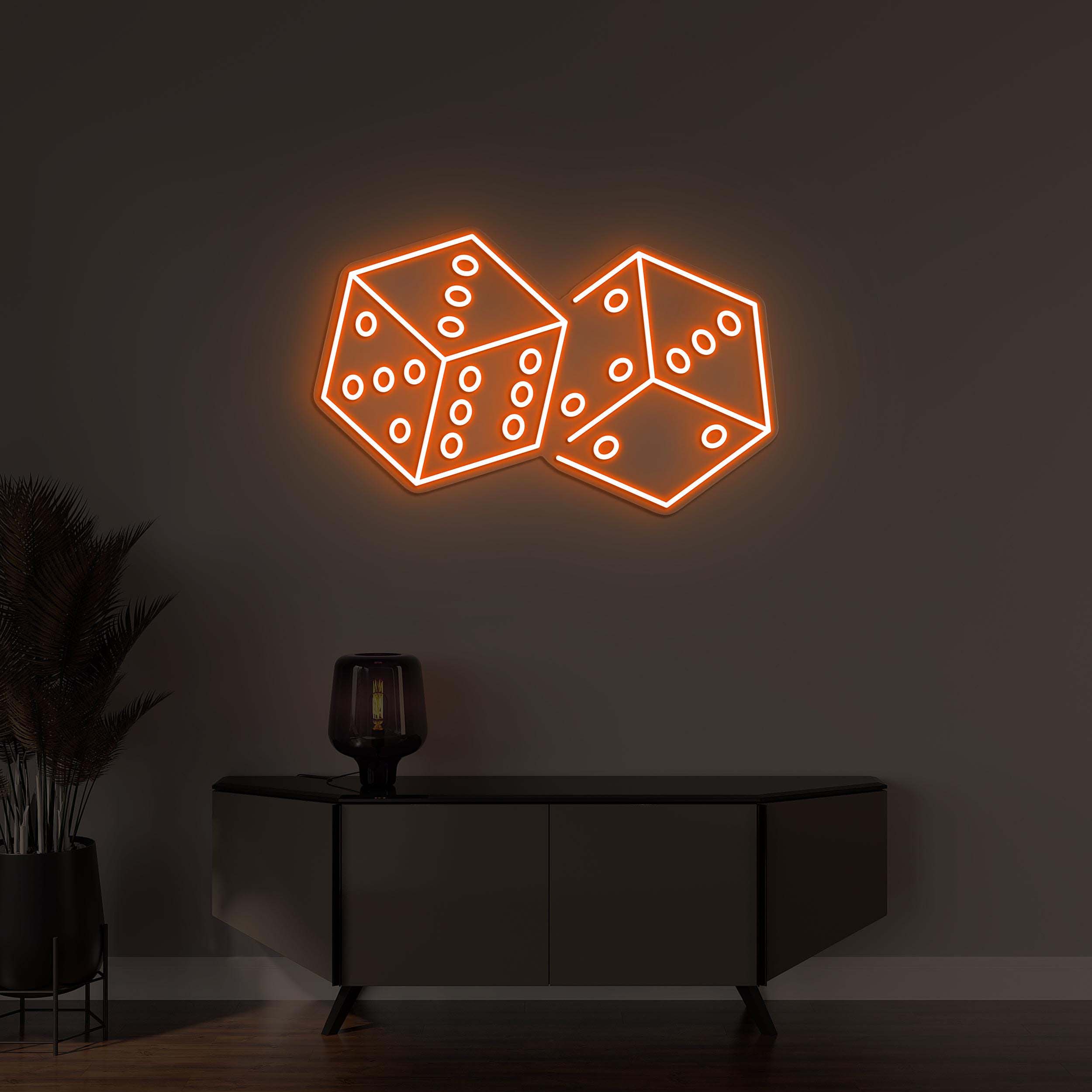 Dice Neon Sign, Dice LED Light, Ludo Dice Wall Decor, Game Room Wall Art, Custom Neon Sign, Ludo Wall Decor, Ludo Lover Gift, Home Wall Art