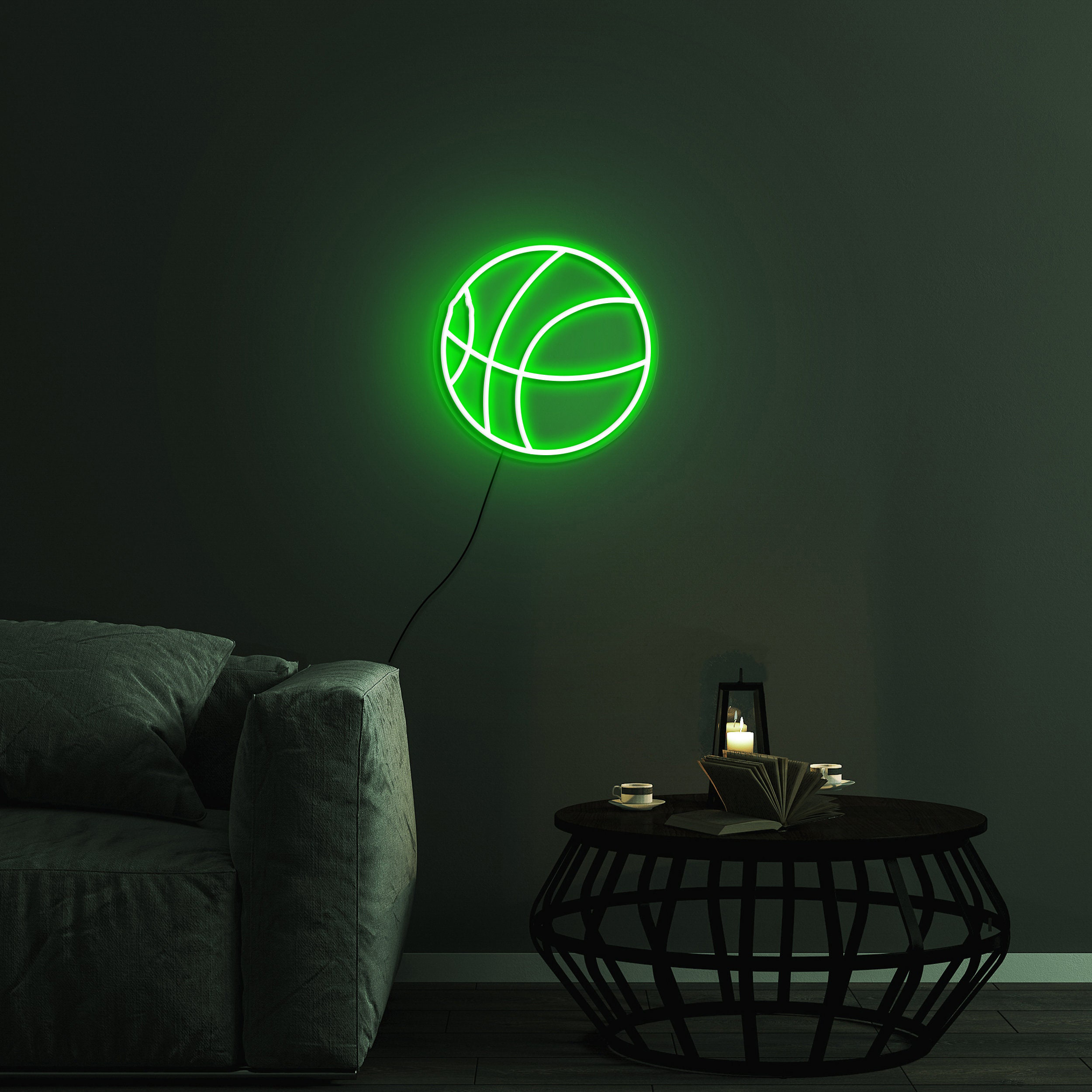 Basketball Neon Sign, Basketball Lights Sign, USB Powered Light, Sports Neon Sign for Bedroom, Wall Art, Shop Decor, Birthday Gift for Kids