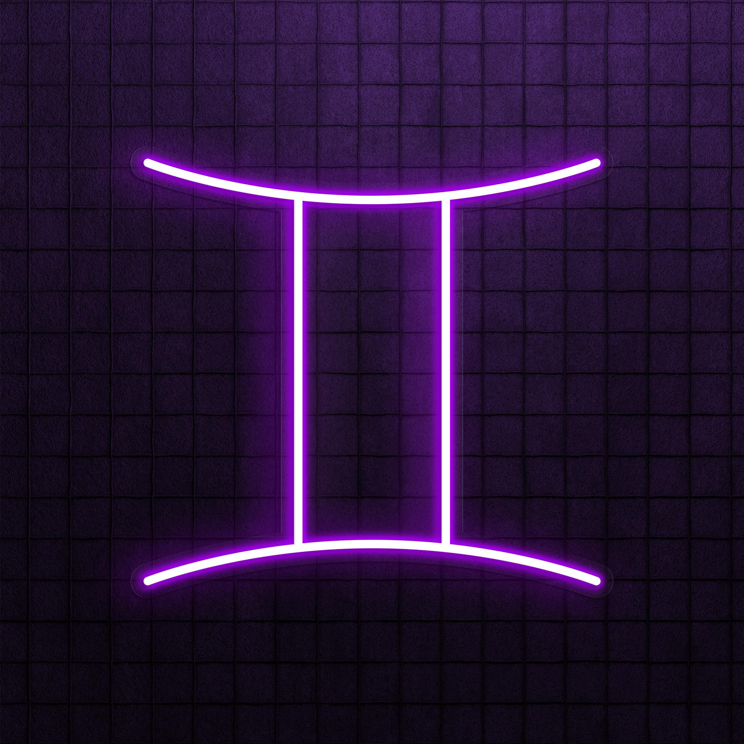 Gemini Neon Sign, Gemini Led Neon Light, Gemini Zodiac Wall Decor, Decor for Studio, Cafe, & Bar, Home Wall Art, Elements of the Zodiac Sign
