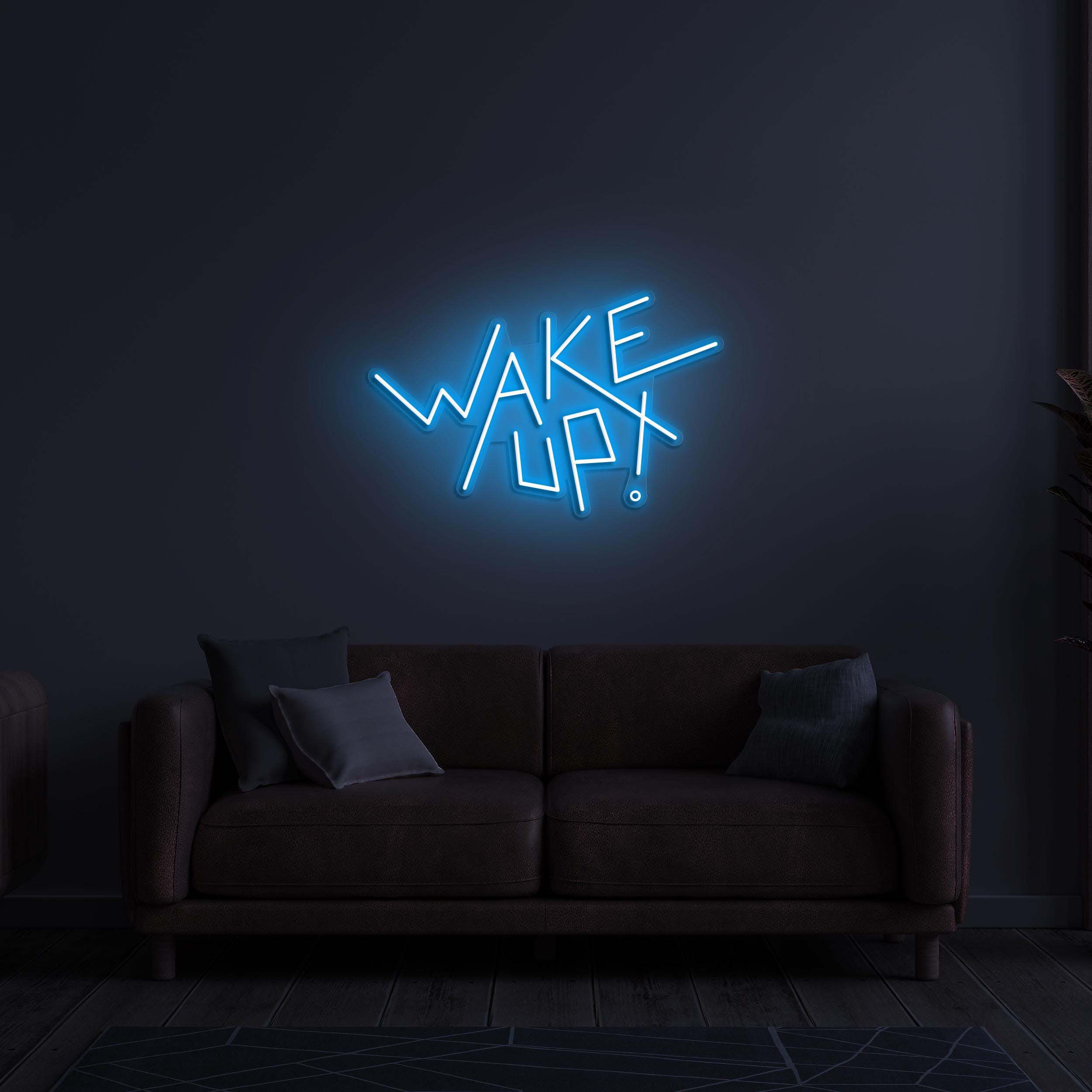 Wake Up Neon Sign, Wake Up LED Light, Wake Up LED Neon Art, Morning Neon Sign, Home Wall Decor, Kids Room Wall Art, Custom Morning Neon Sign