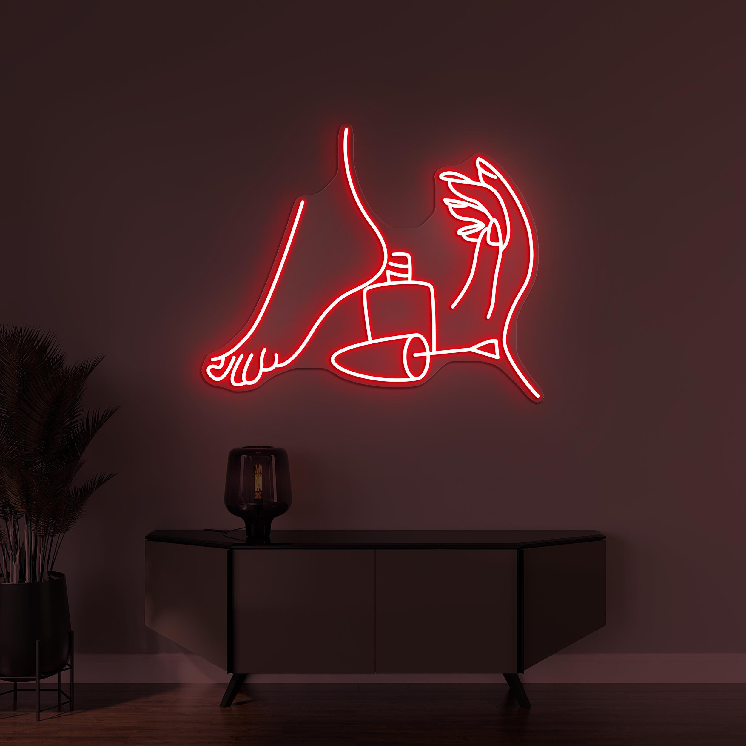 Pedicure Neon Sign, Hand Nail Polish LED Light, Foot & Nail Polish Wall Art, Manicure Wall Art, Salon Neon Art, Nail Artist Home Decor, Gift