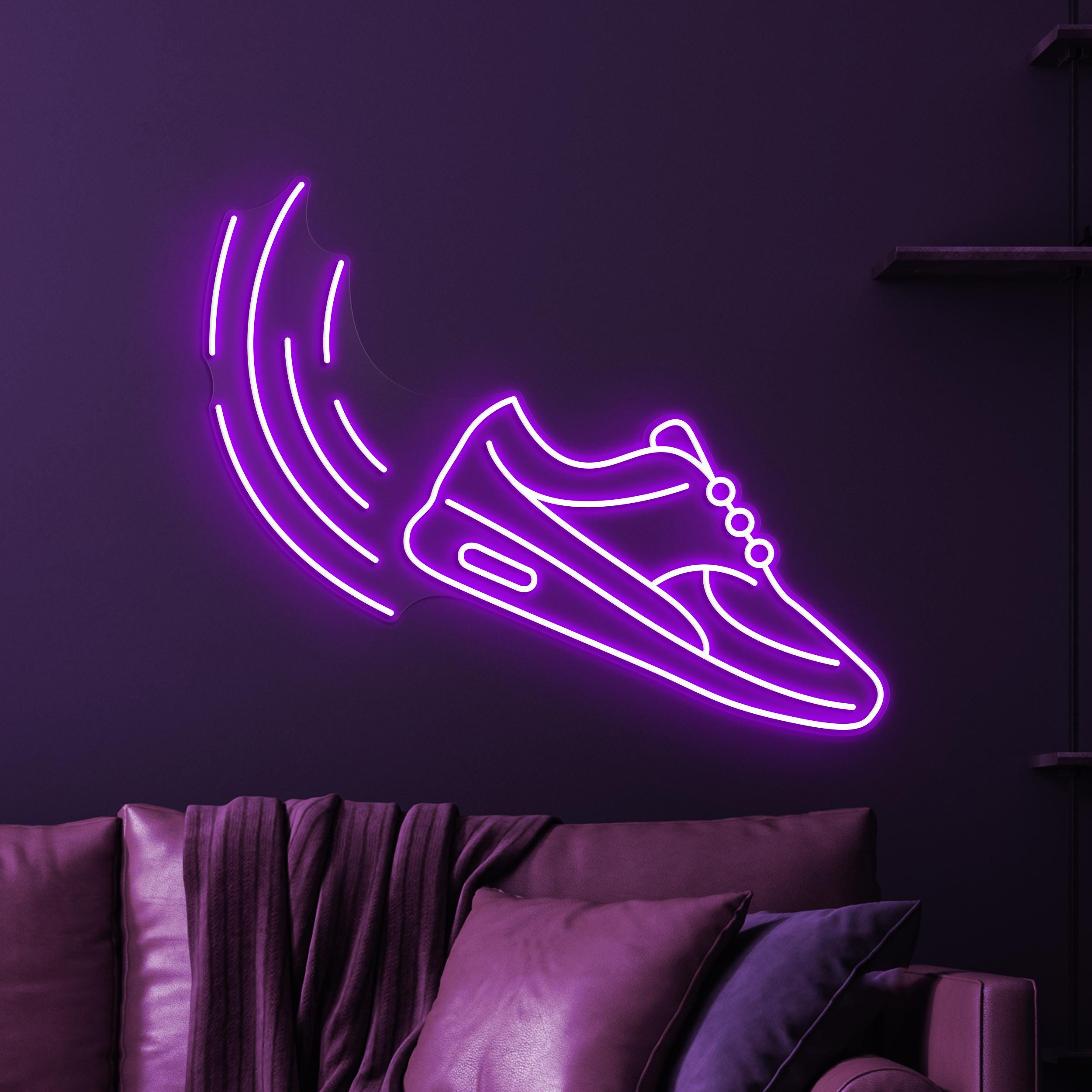 Running Shoe Neon Sign, Running Shoe LED Light, Sports Shoes Wall Art, Home Wall Decor, Shoe Shop Neon Light, Sports Lover Gift, Custom Sign