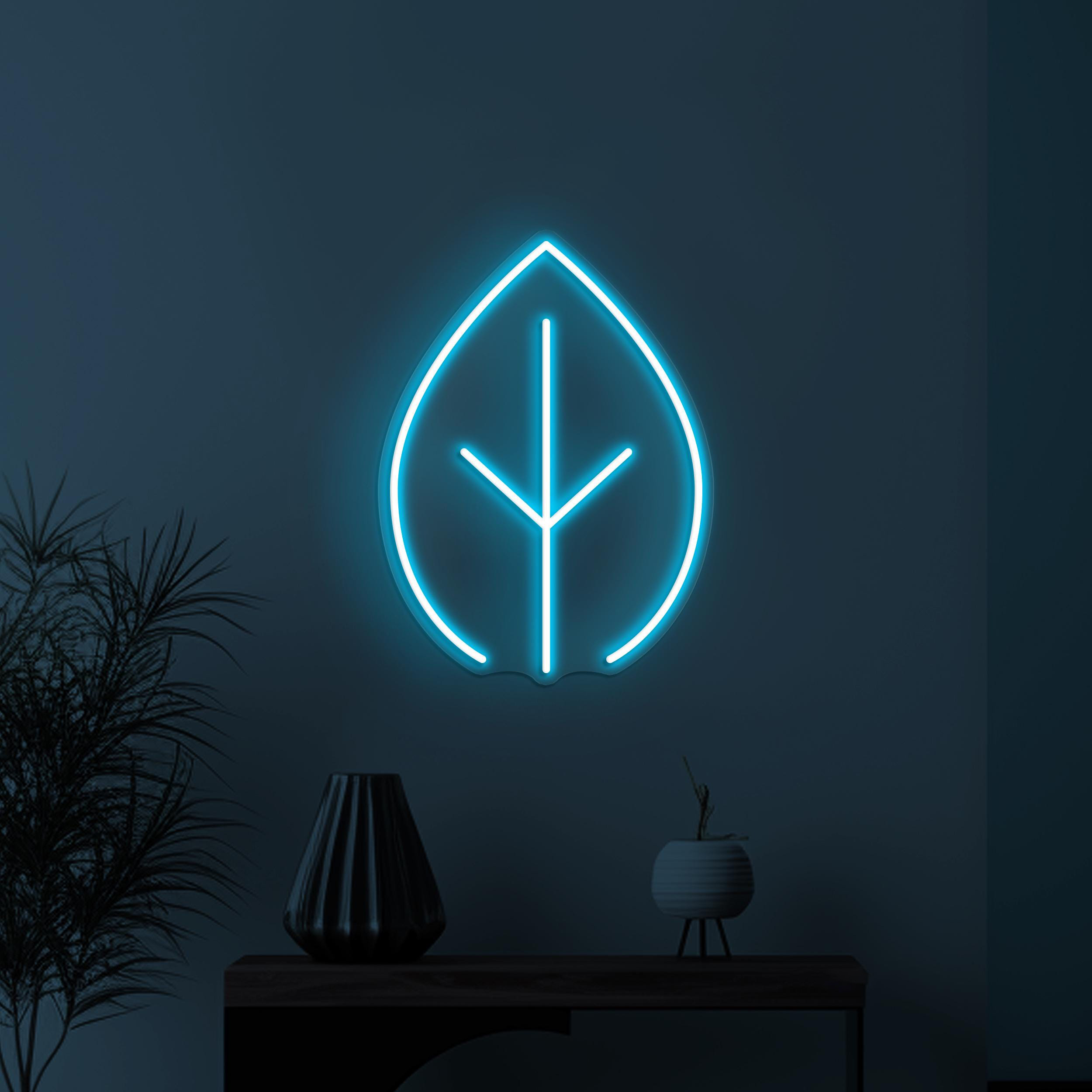 Leaf Neon Sign, Leaf LED Light, Home Wall Art, Gallery Wall Decor, Cafe and Bar Neon Light, Plant Nursery Neon Art, Custom Leaf Neon Sign