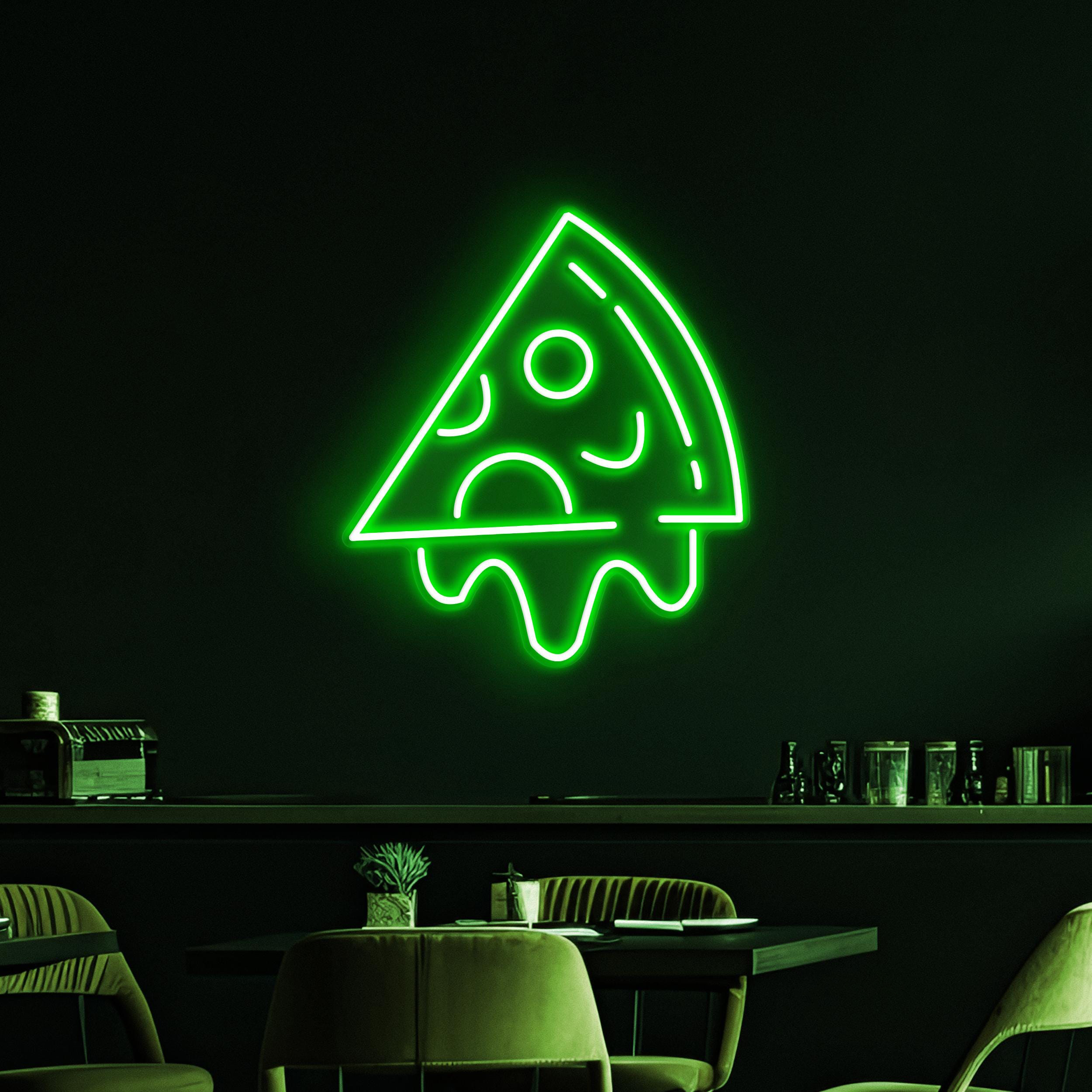 Melting Pizza Neon Sign, Melting Pizza LED Light, Pizza Shop Wall Decor, Foodie Wall Art, Pizza Slice Neon Light, Restaurant Neon Decor
