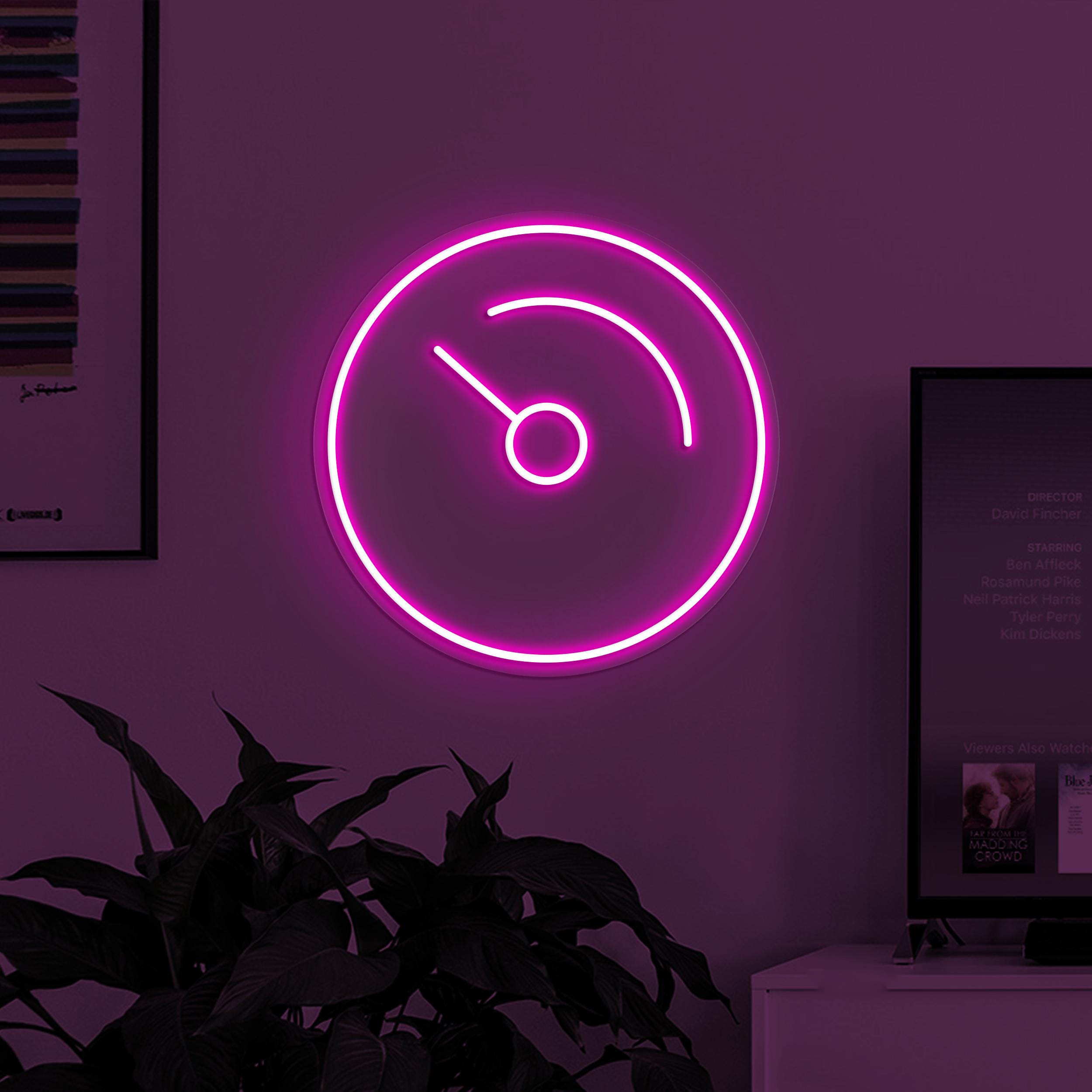 Speedometer Neon Sign, Speedometer LED Light, Gauge Wall Decor, Workshop Neon Light, Game Room Wall Art, Home Neon Light, Custom Neon Sign