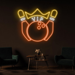 Bowling Pin Neon Sign, Bowling VIP LED Light, Custom VIP Wall Art, Bowling Club Wall Decor, Sports Shop Neon Light, Strike Zone Led Sign