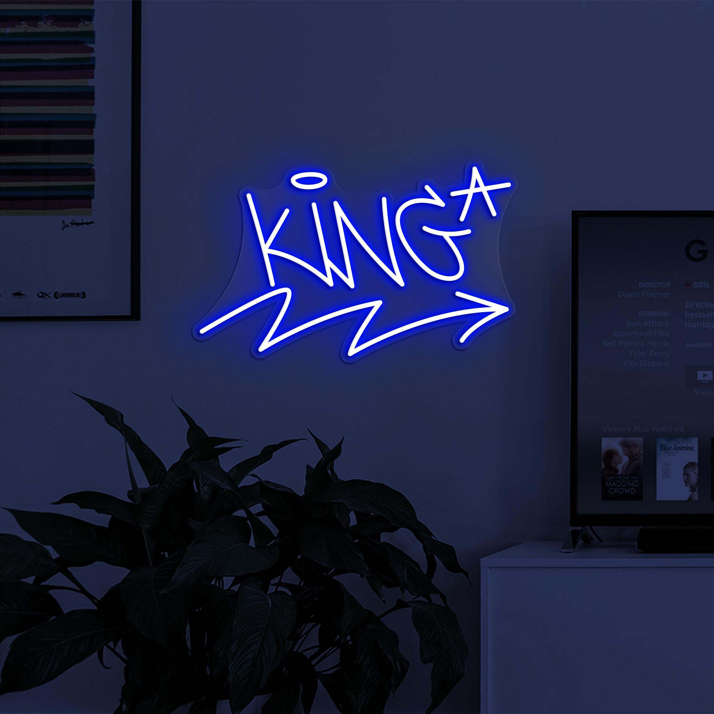 King Neon Sign, King LED Light, King Wall Decor, Boy's Bedroom Wall Art, Dorm Bar birthday Party Decor, Personalized King Art, Birthday Gift