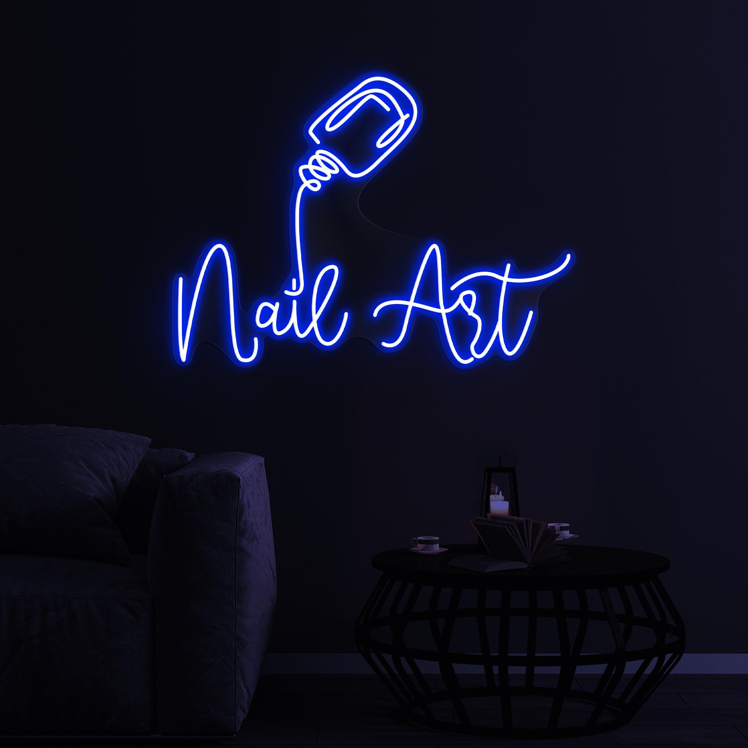 Nail Art Neon Sign, Nail Art LED Light, Nail Polish Sign, Manicure Shop Light, Nail Artist Home Decor, Beauty Salon Wall Art, Girls Room Art