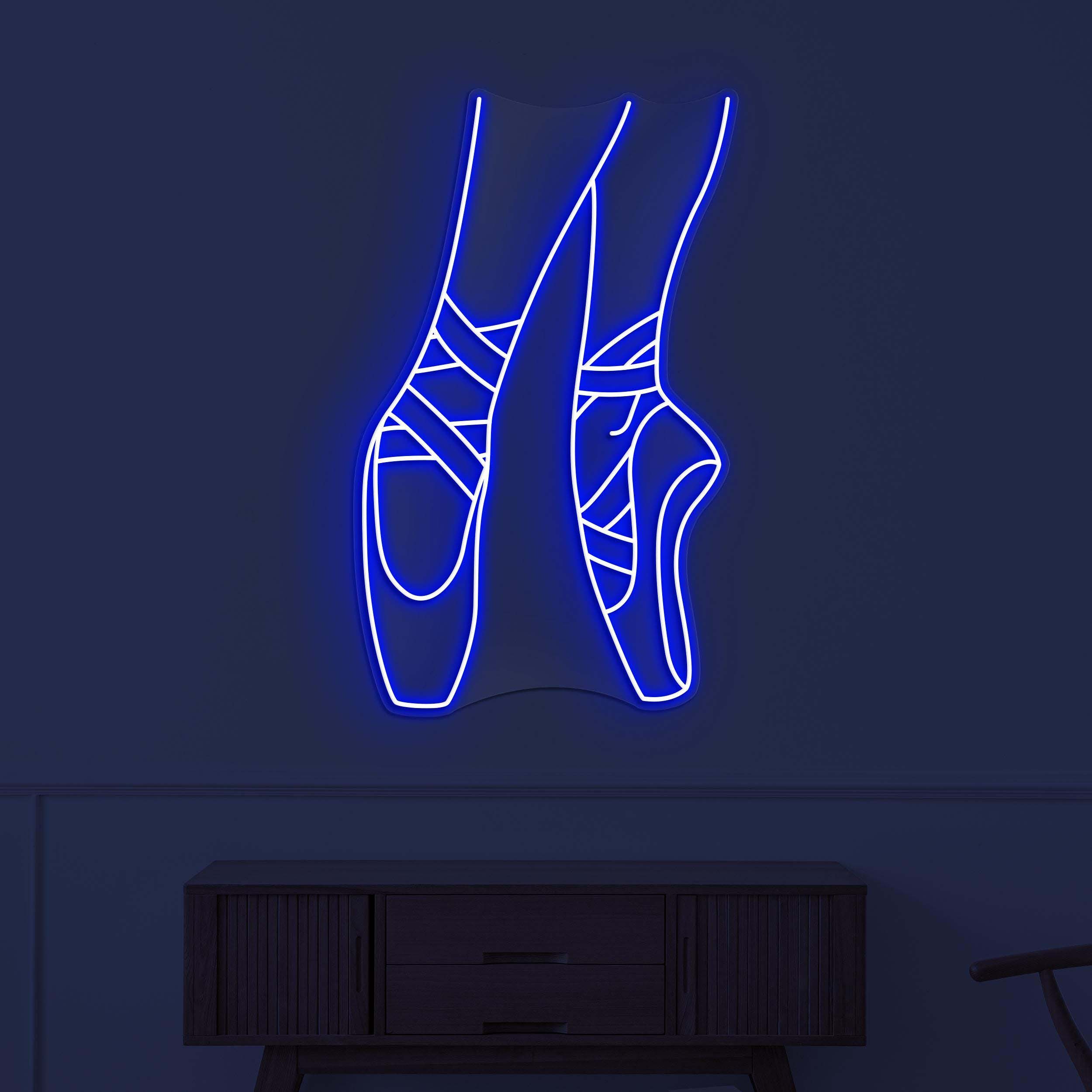 Ballet Shoe Neon Sign, Ballet Shoe LED Light, Dancing Shoe Wall Decor, Dance Studio Wall Art, Ballerina Neon Sign, Gift For Ballet-Dancer