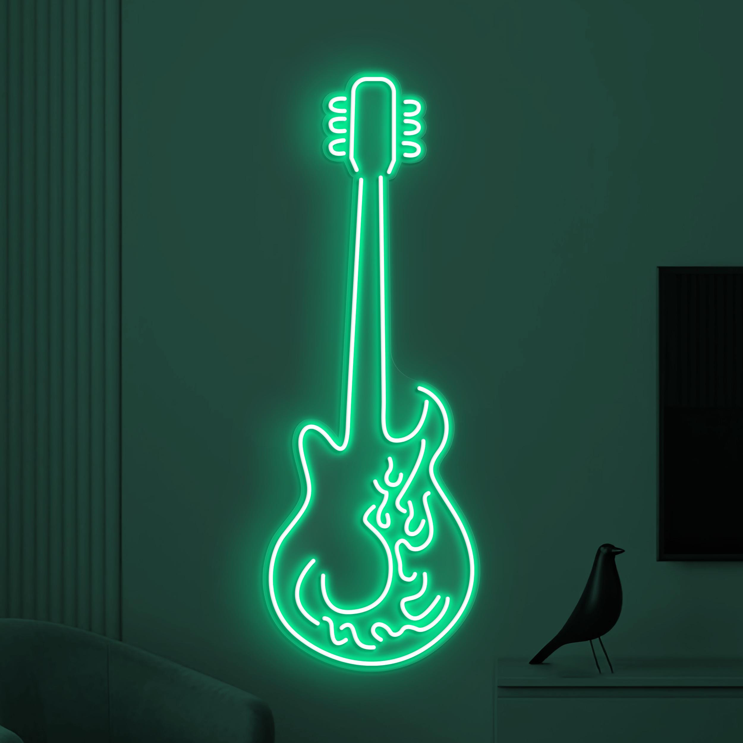 Guitar Neon Sign, Guitar LED Light, Home Wall Decor, Music Room Wall Art, Music Studio Neon Light, Electric Guitar Sign, Guitar Lover Gift