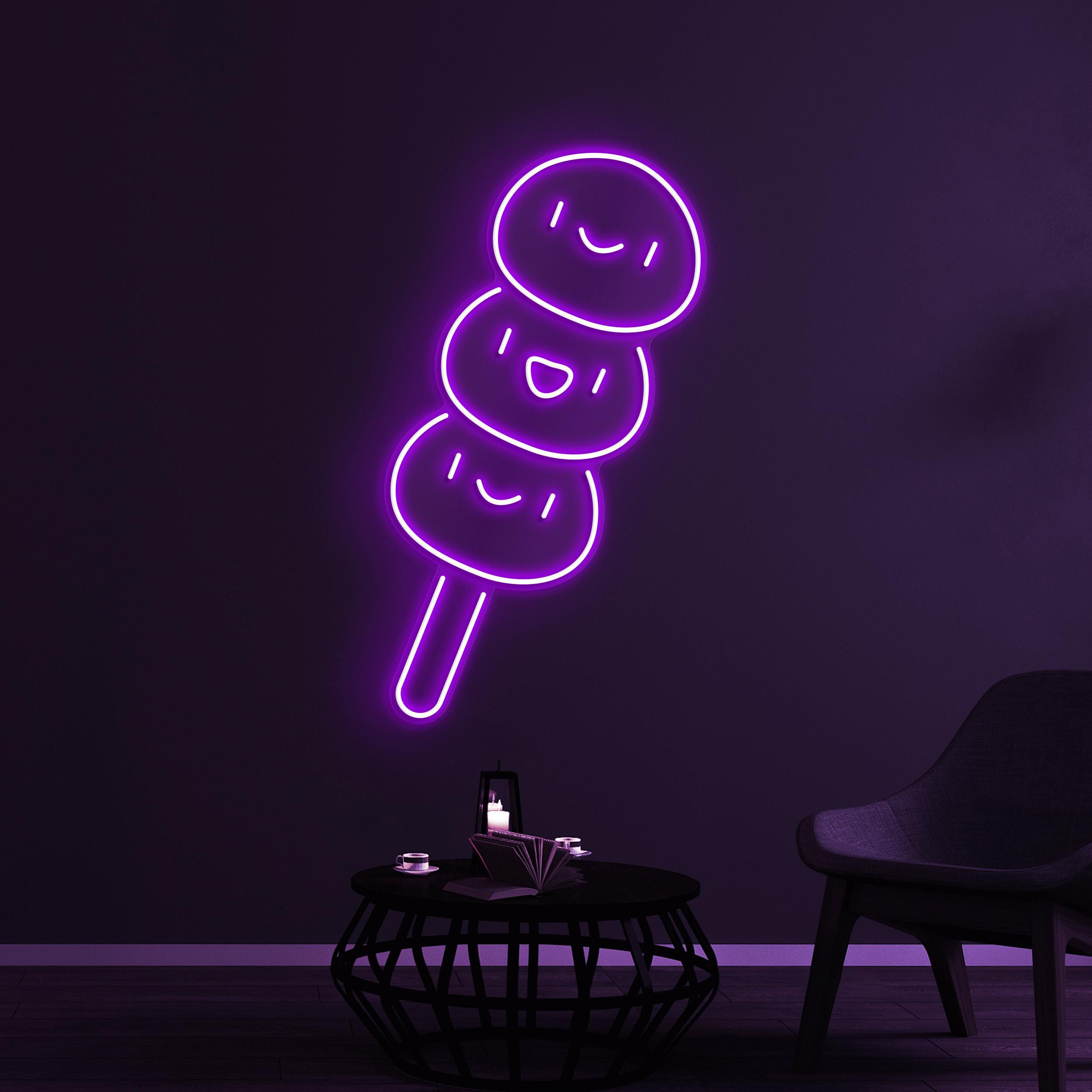 Dango Neon Sign, Dumpling LED Light, Cute Dango LED Light, Restaurant Wall Decor, kawaii Wall Art, Japanese Dumpling Art, Sweet Dish Sign