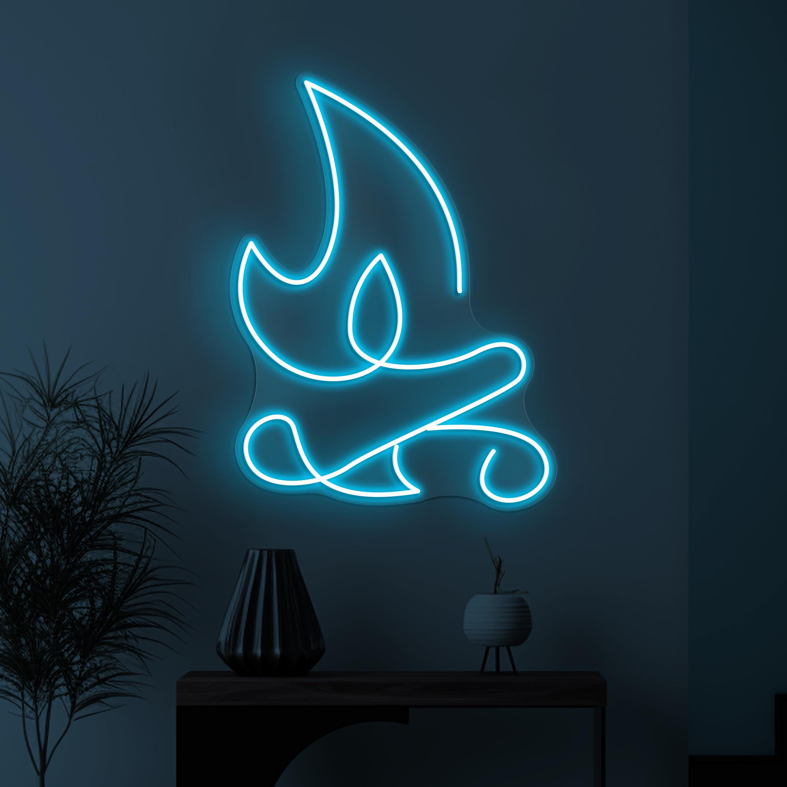 Fire Neon Sign, Fire LED Light, Flaming Fire Wall Decor, Flame Wall Art, Cafe, Bar pub Neon Light, Grill Restaurant Wall Decor, Party Sign