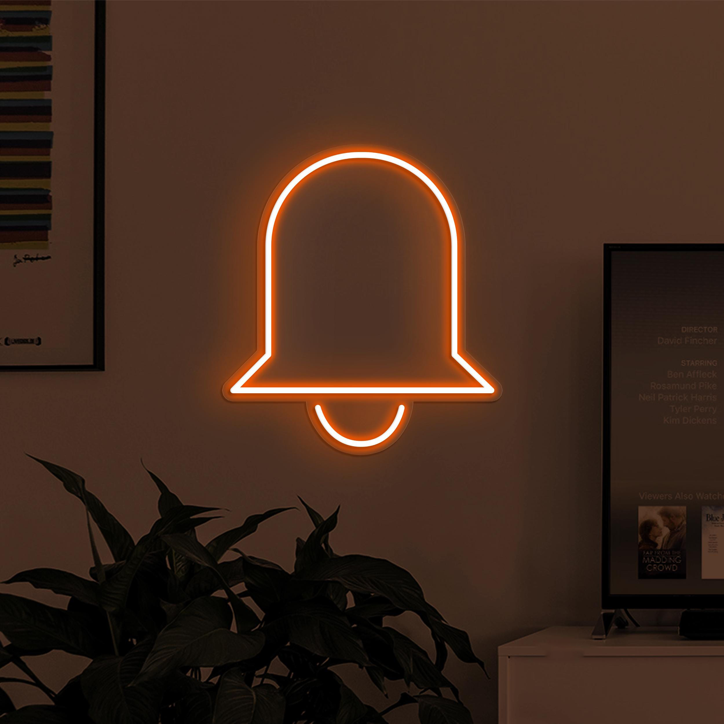 Bell Neon Sign, Bell LED Light, Notification Bell Wall Decor, Led Neon Light, Custom Neon Sign, Home Wall Art, Cafe and Bar Neon Art, Gift