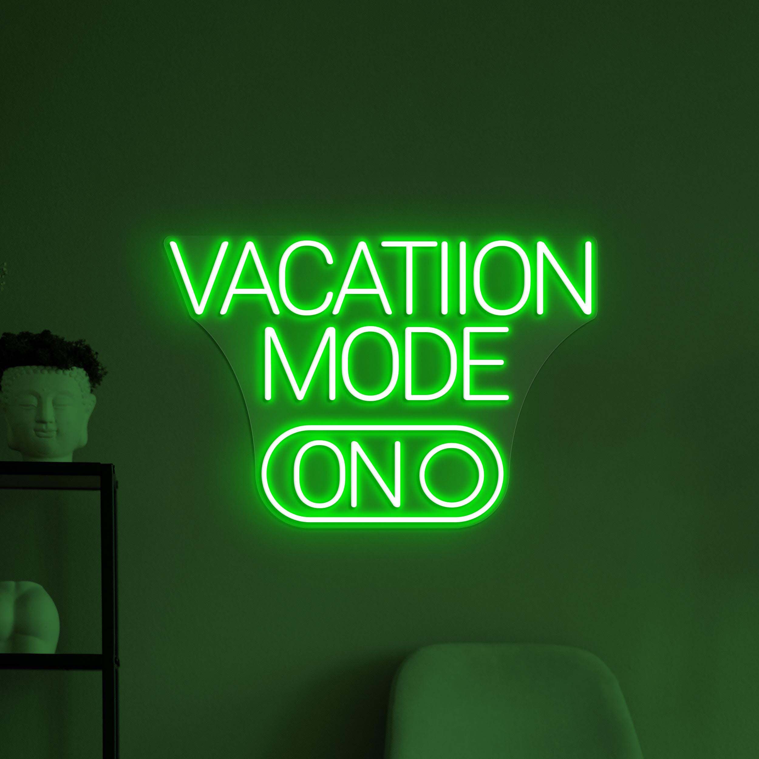 Vacation Mode On Neon Sign, Vacation Mode On LED Light, Home Wall Decor, Kids Room Wall Art, Personalized Neon Sign, Relax Mode Neon Light