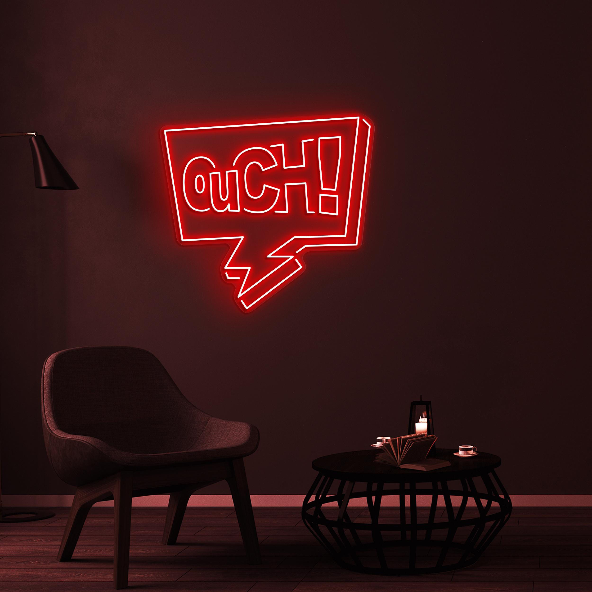 Ouch! Neon Sign, Ouch! LED Light, Party Wall Decor, Customized Neon Sign, Restaurants Neon Light, Cafe Neon Art, Painful Truth Led Sign