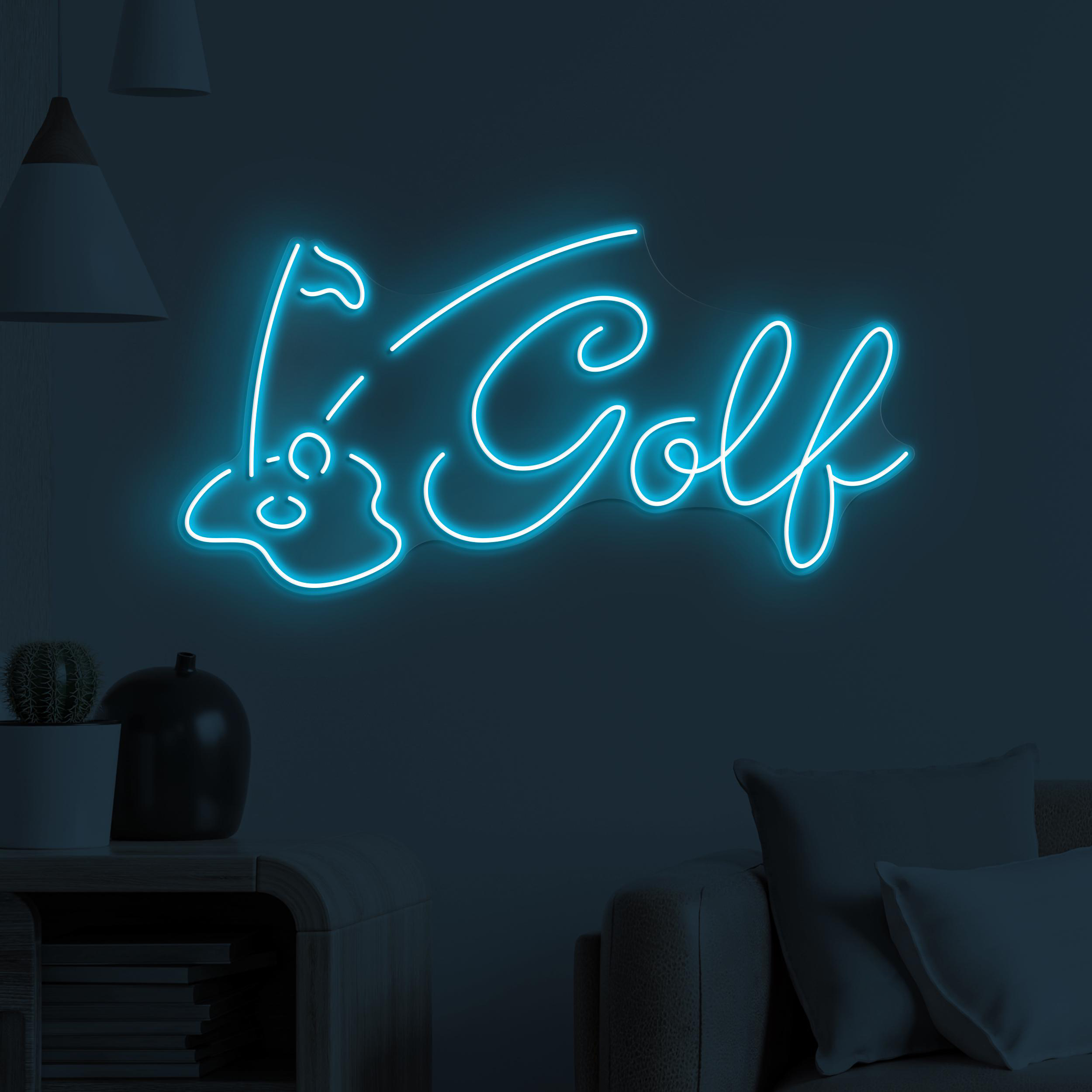 Golf Neon Sign, Golf LED Light, Golf Course Wall Decor, Hole in One Wall Art, Game Room Neon Light, Golf Club Led Sign, Sports Shop Neon Art