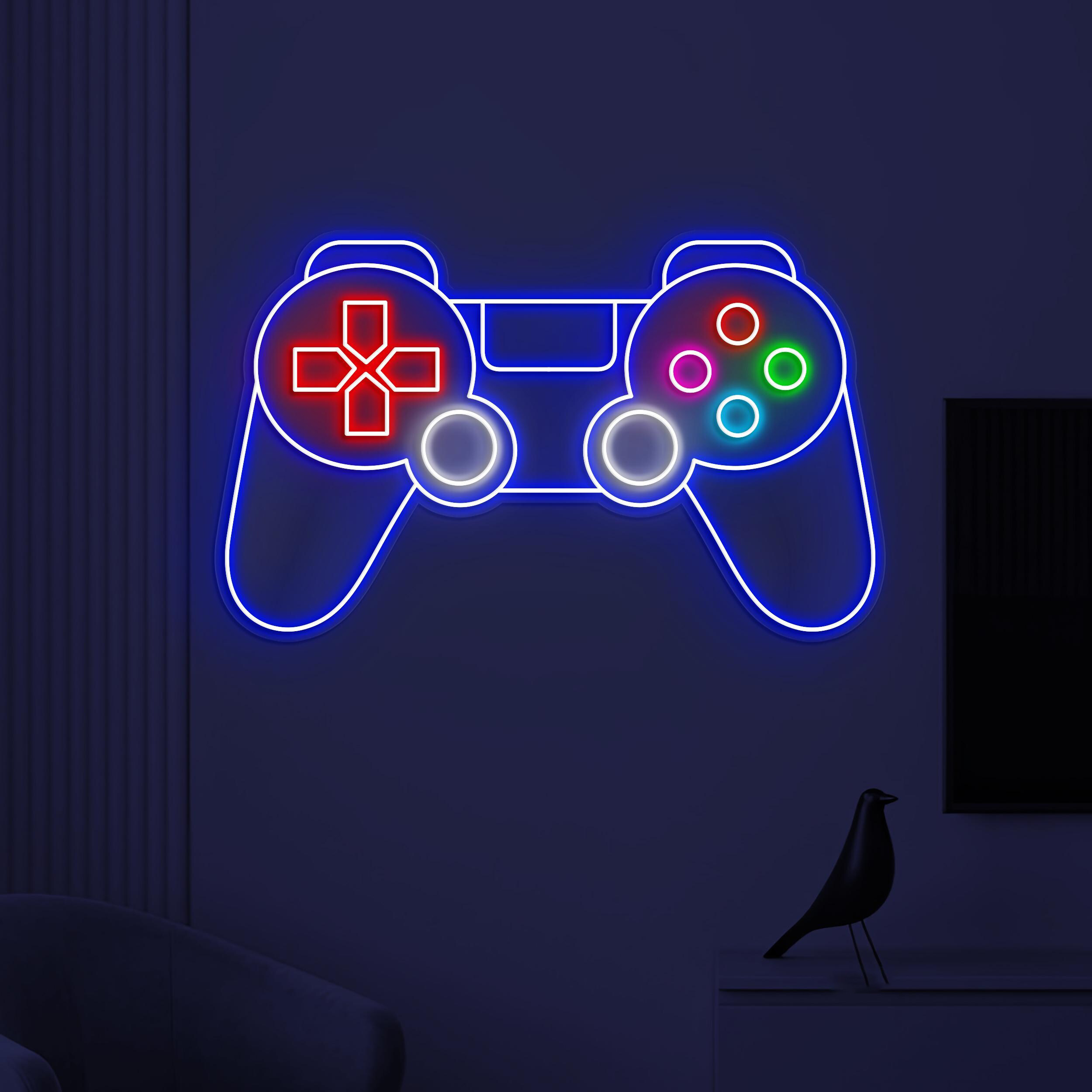 Game Console Neon Sign, Gamepad LED Light, Game Room Wall Decor, Game Controller Neon Light, Game Zone Neon Sign, Kids Room Wall Light, Gift