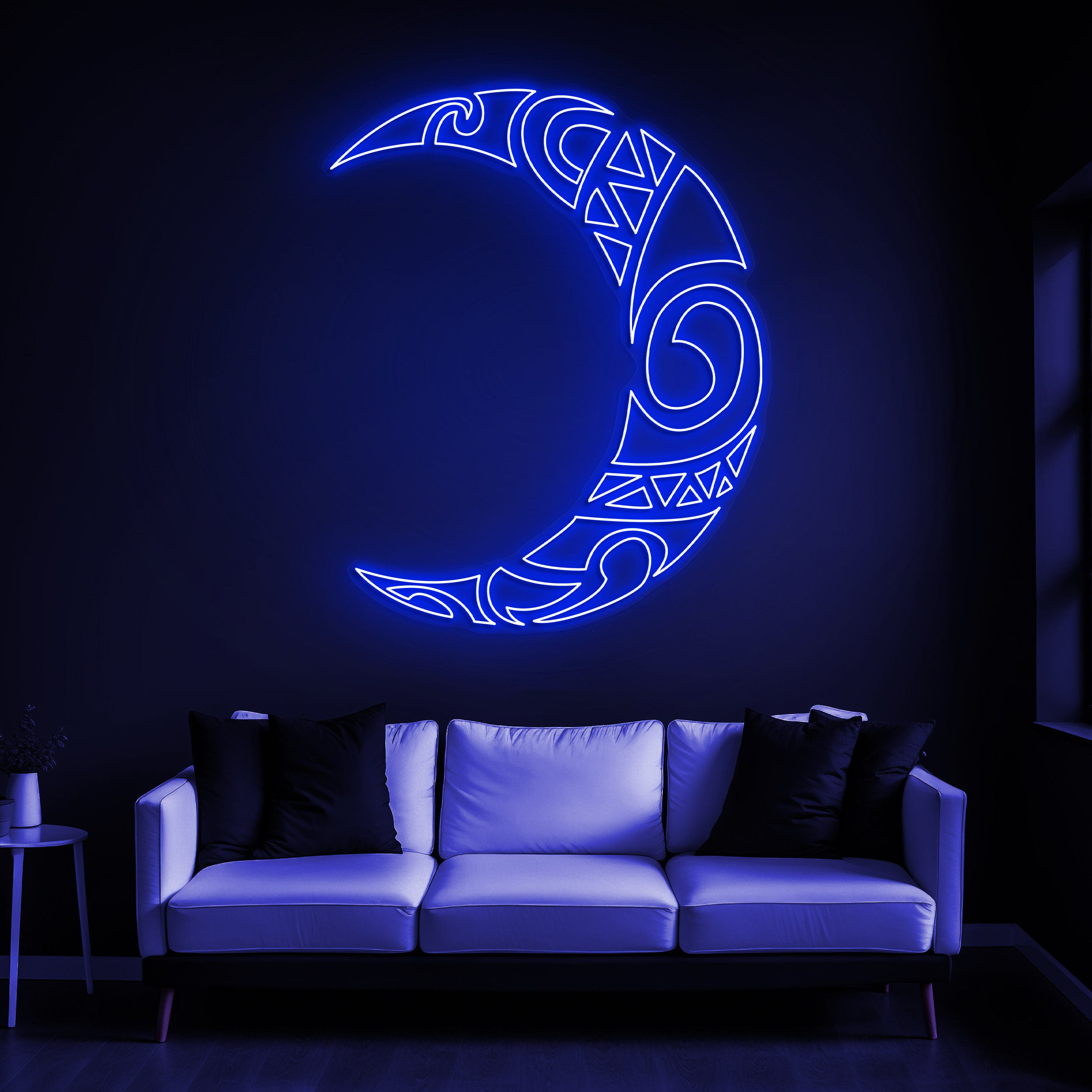 Egyptian Moon Led Light, Moon Neon Sign, Mancave decor, Egyptian decor Sign, Led decor, Custom Neon Sign, Moon Led Decor, Moon Neon Art Sign