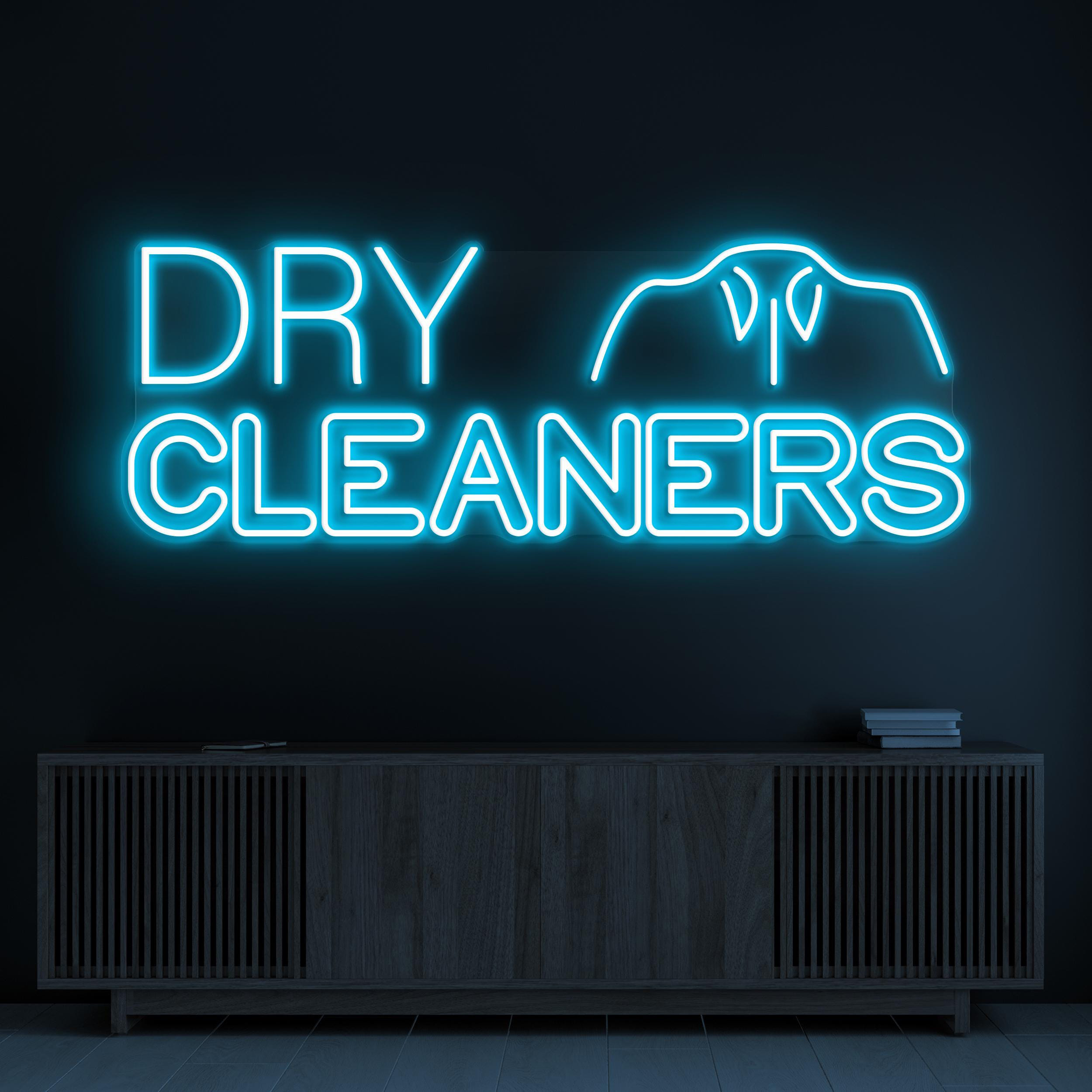 Dry Cleaners Neon Sign, Dry Cleaners LED Light, Shirt Wall Art, Hanger Clean Neon Decor, Laundry Room Decor, Dry Clean Shop Wall Decor, Gift