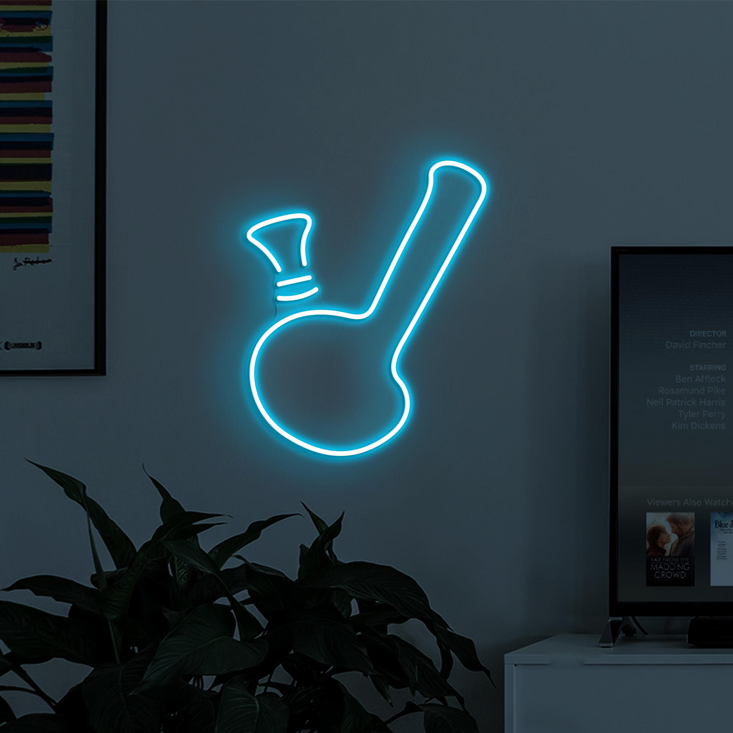 Bong Neon Sign, Bong LED Light, Smoke Shop Wall Art, Dorm Room Wall Decor, Home Neon Light, Cafe and Bar Neon Decor, Game Room Neon Decor