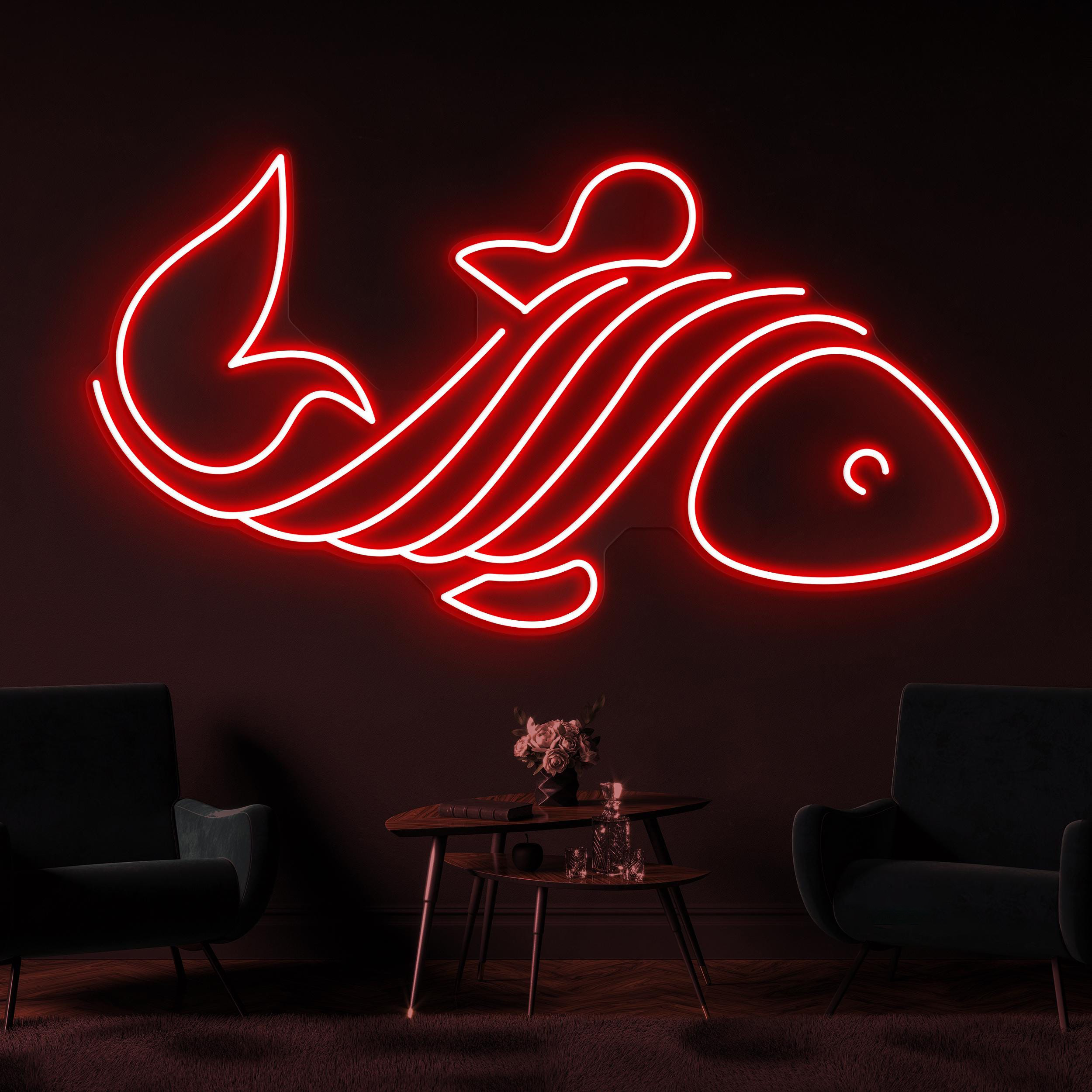 Fish Neon Sign, Fish LED Light, Kids Room Wall Decor, Living Room Wall Art, Fish Shop Wall Art, Aquarium Neon Light, Sea Food Wall Art, Gift