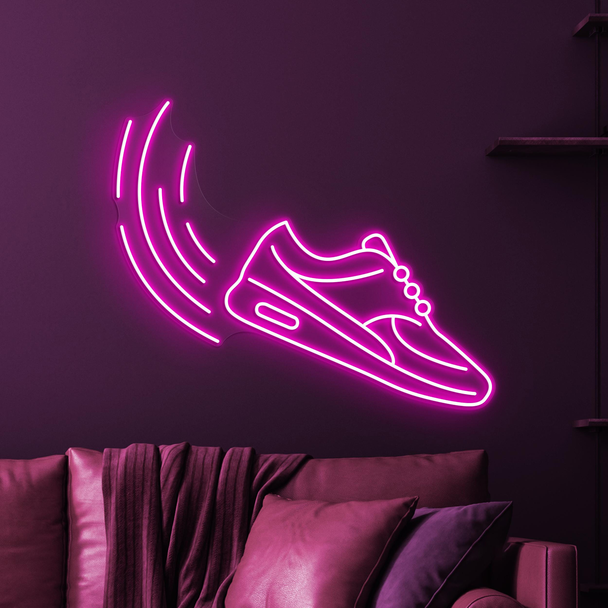Running Shoe Neon Sign, Running Shoe LED Light, Sports Shoes Wall Art, Home Wall Decor, Shoe Shop Neon Light, Sports Lover Gift, Custom Sign
