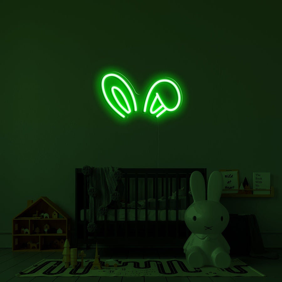 Bunny Ear Neon Sign, Cute Animal Neon Light, Bunny Ears Wall Decor, Personalized Gifts, Ideal for Kids'Rooms, Parties, Photography Backdrops