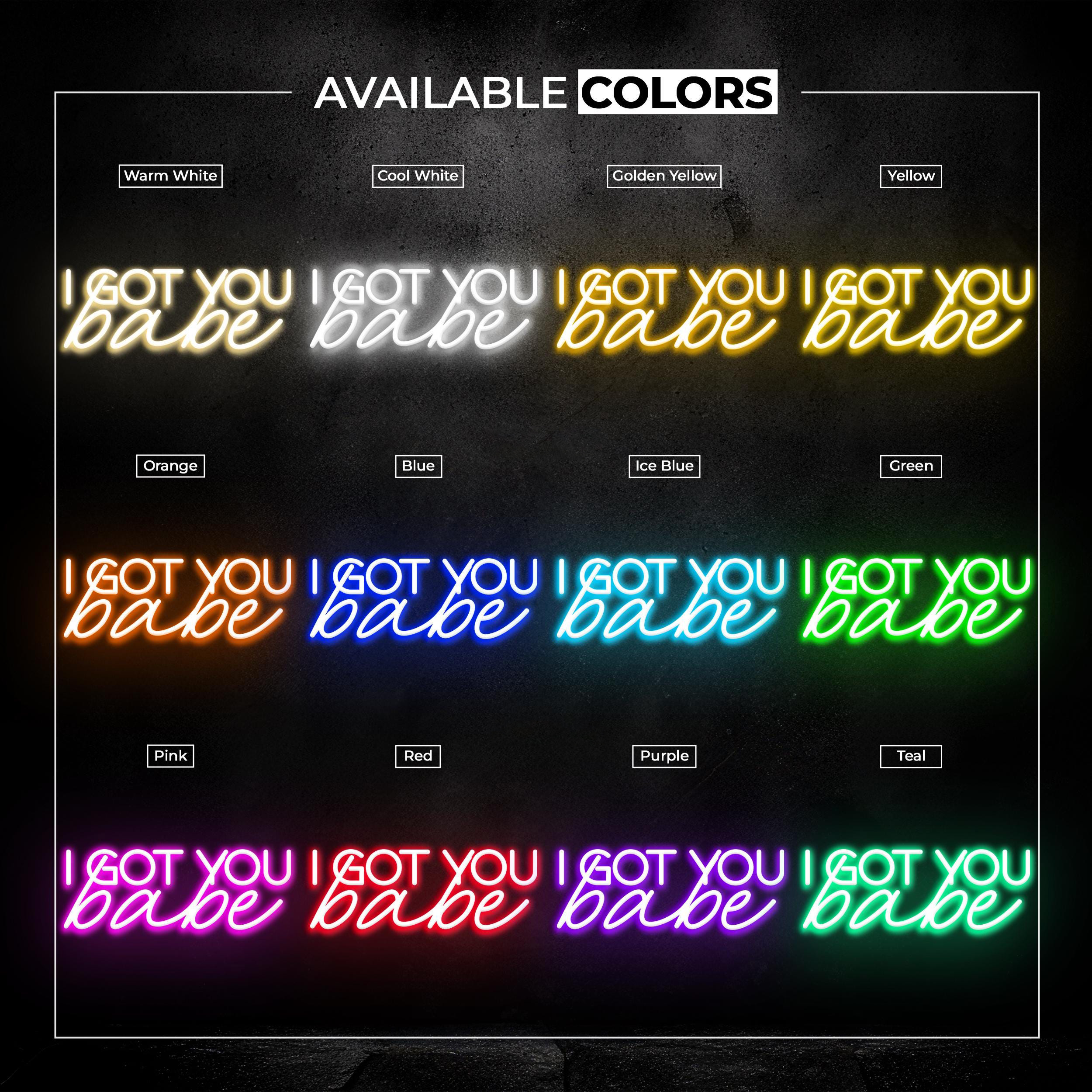 I Got You Babe Neon Sign, I Got You Babe Light, Wedding Backdrop Wall Decor, Romantic Couple Neon Light, Wedding Party Decor, Couple Gift