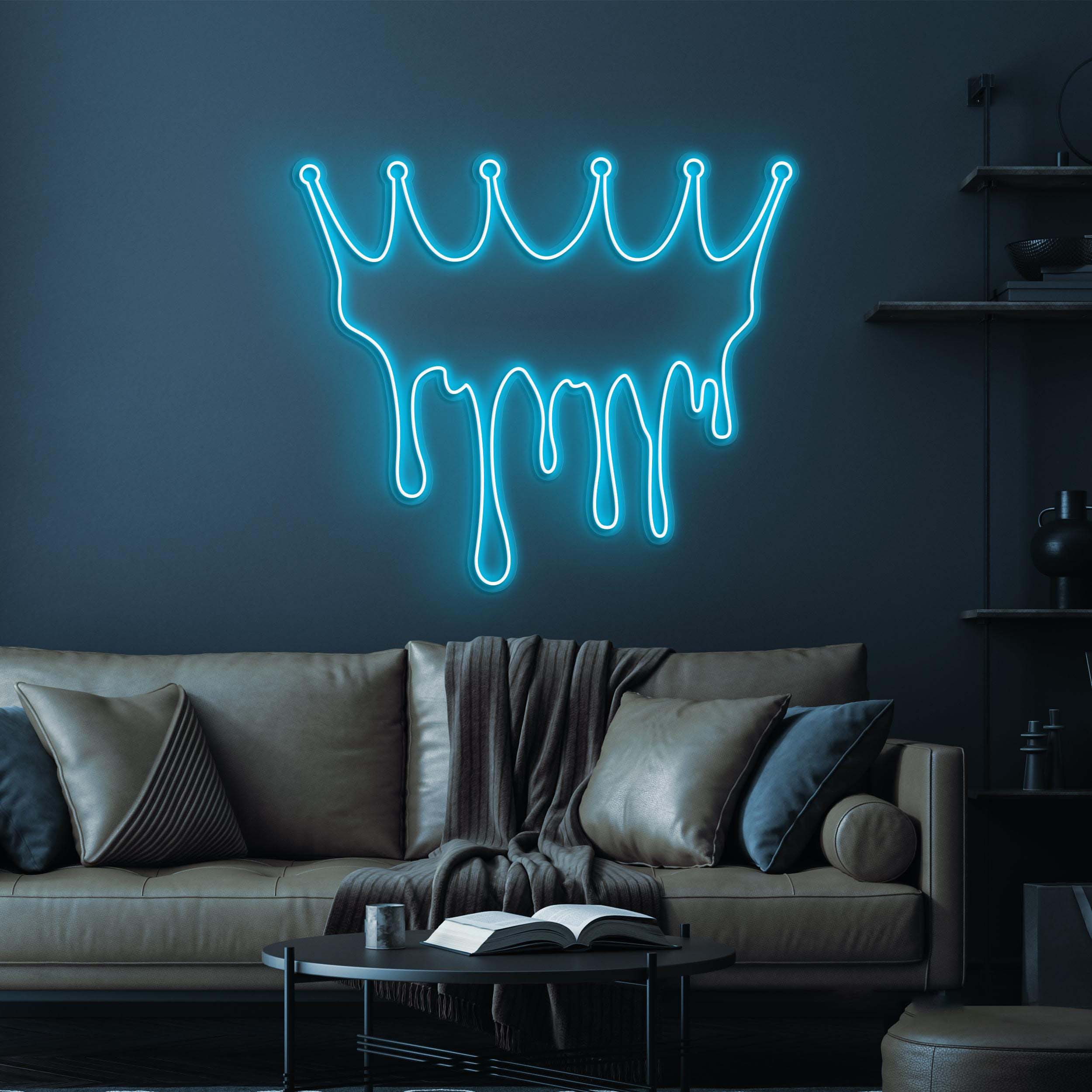 Dripping Crown Neon Sign, Melting Crown LED Light, Queen Crown Wall Decor, King Crown Neon Sign, Princess Crown Wall Art, Royal Crown Decor