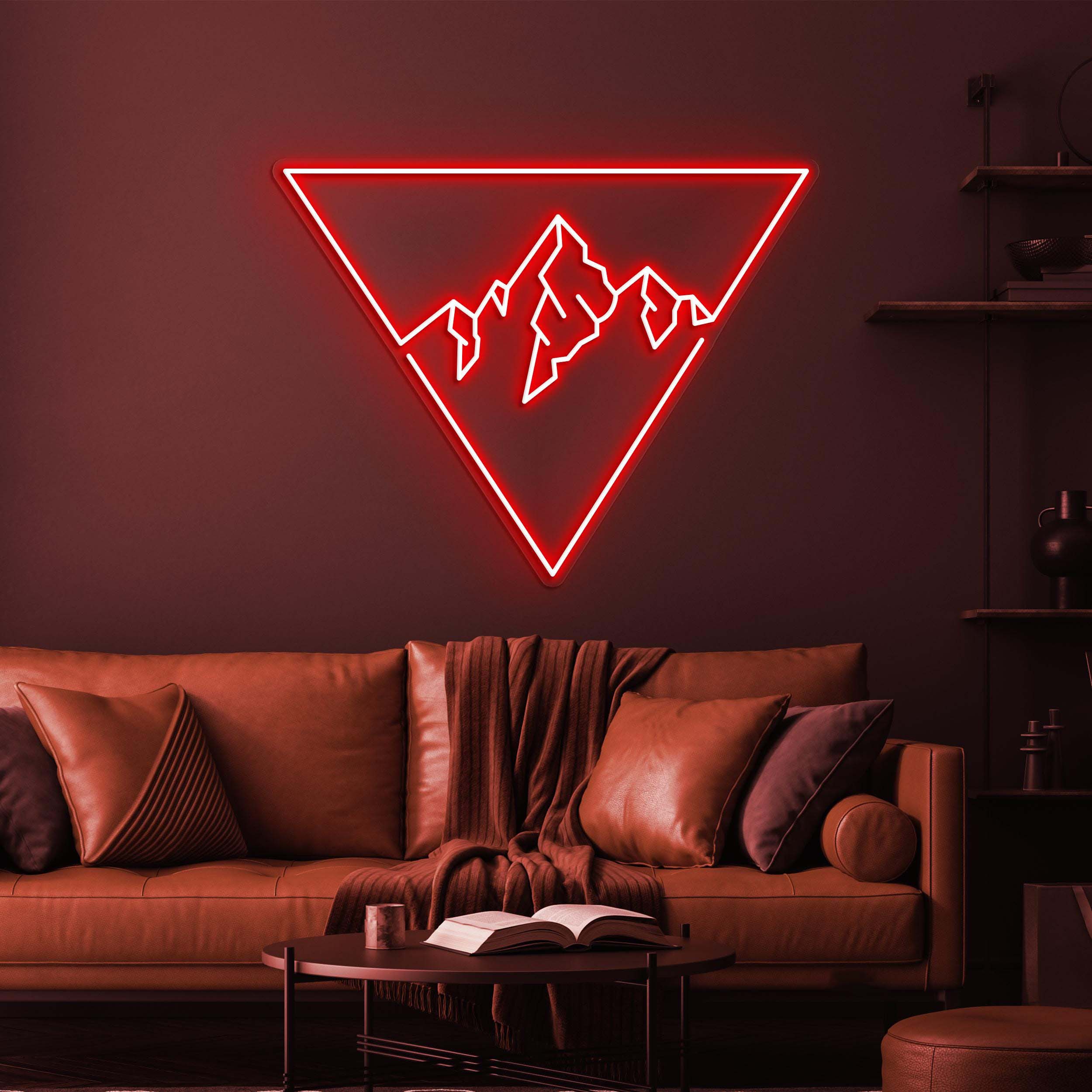 Mountain Neon Sign, Mountain LED Light, Home Wall Decor, Mountain Scenery Wall Art, Custom Neon Sign, Hotels Neon Decor, Gallery Led Light