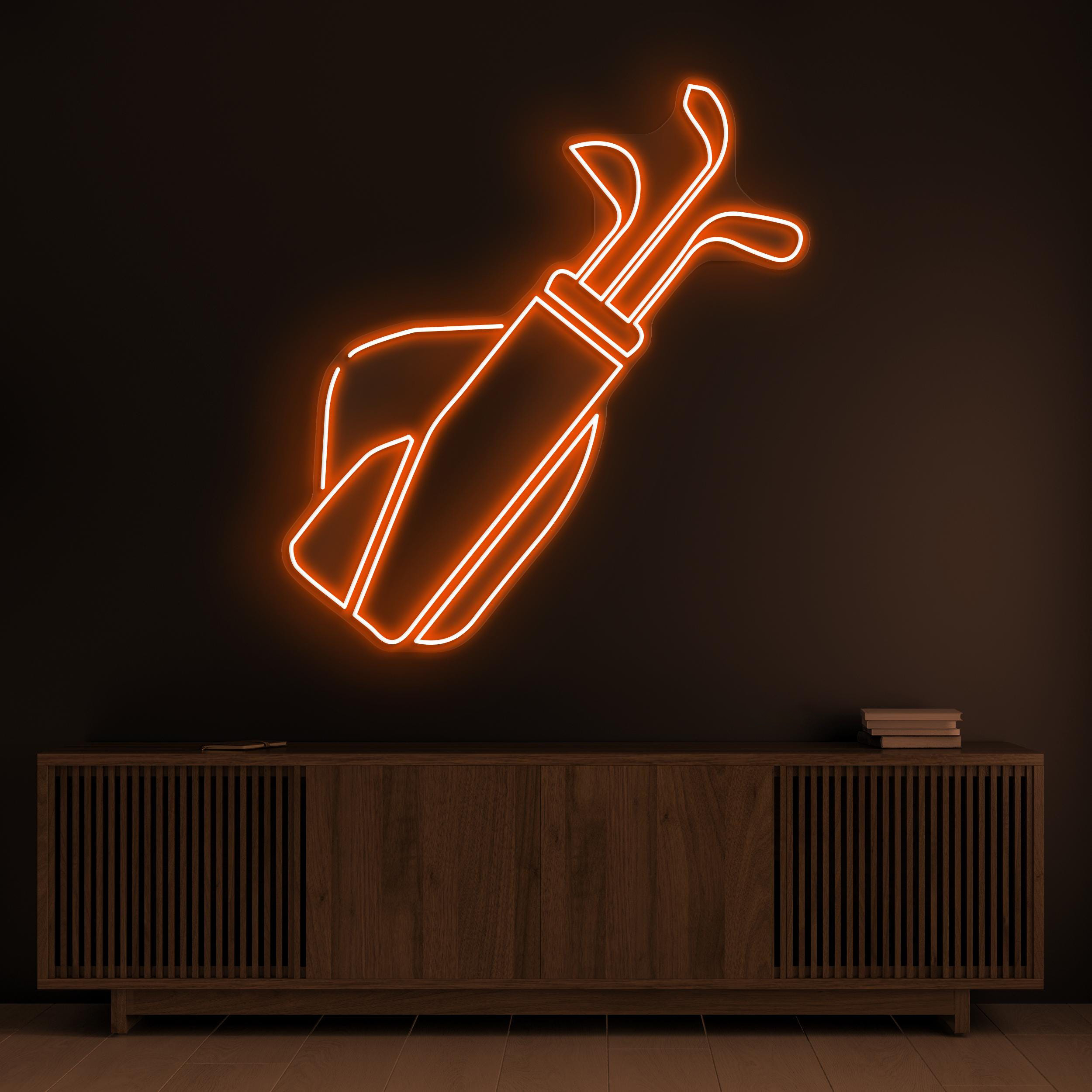 Golf Bag Neon Sign, Golf Bag LED Light, Bag Wall Art, Golf Club Wall Decor, Sports Shop Neon Light, Game Room Decor, Golf Club Wall Art