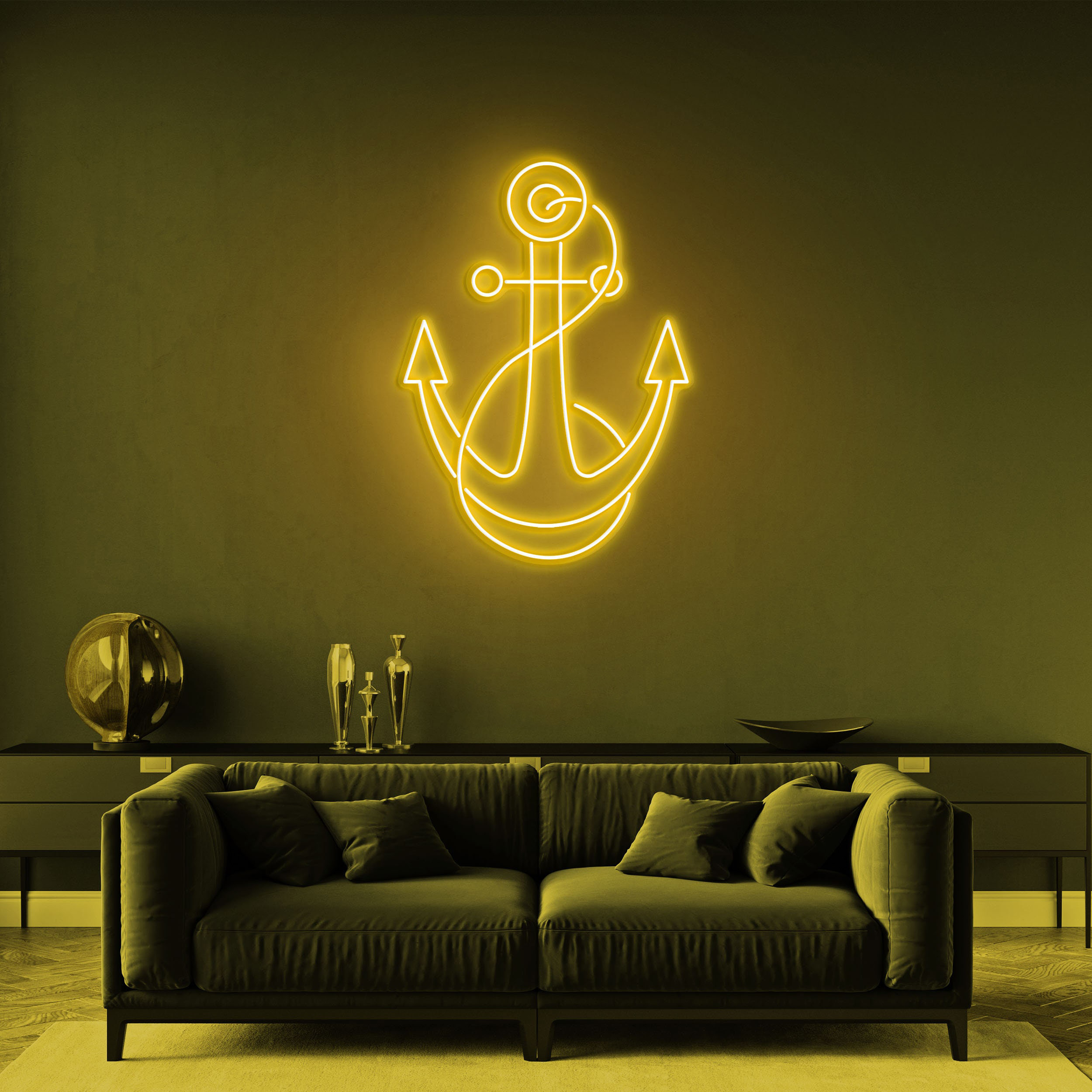 Anchor Neon Sign, Anchor Neon Light, Beach Club Decor, Sailor Bedroom Wall Art, Maritime Neon for Beach House Decoration, Gift, Party Decor