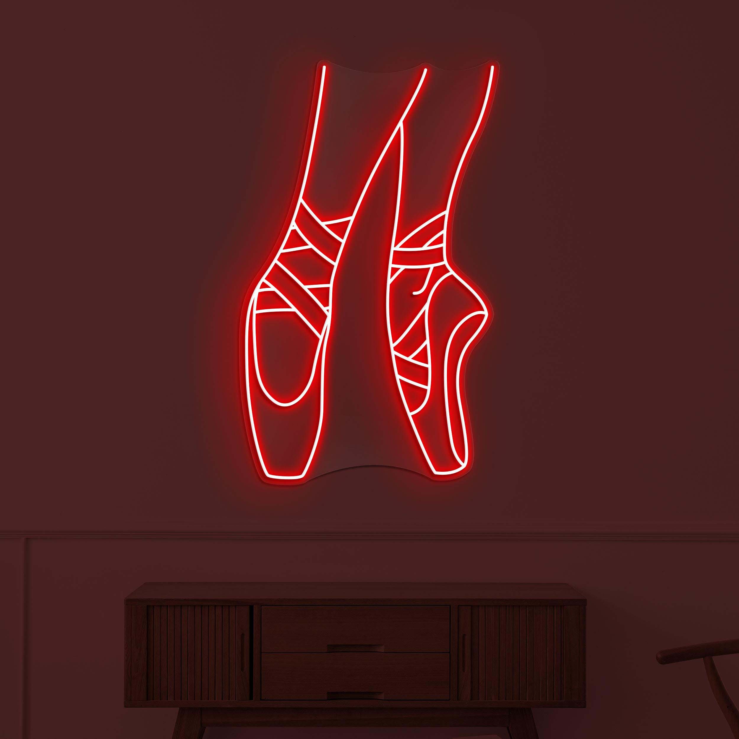 Ballet Shoe Neon Sign, Ballet Shoe LED Light, Dancing Shoe Wall Decor, Dance Studio Wall Art, Ballerina Neon Sign, Gift For Ballet-Dancer