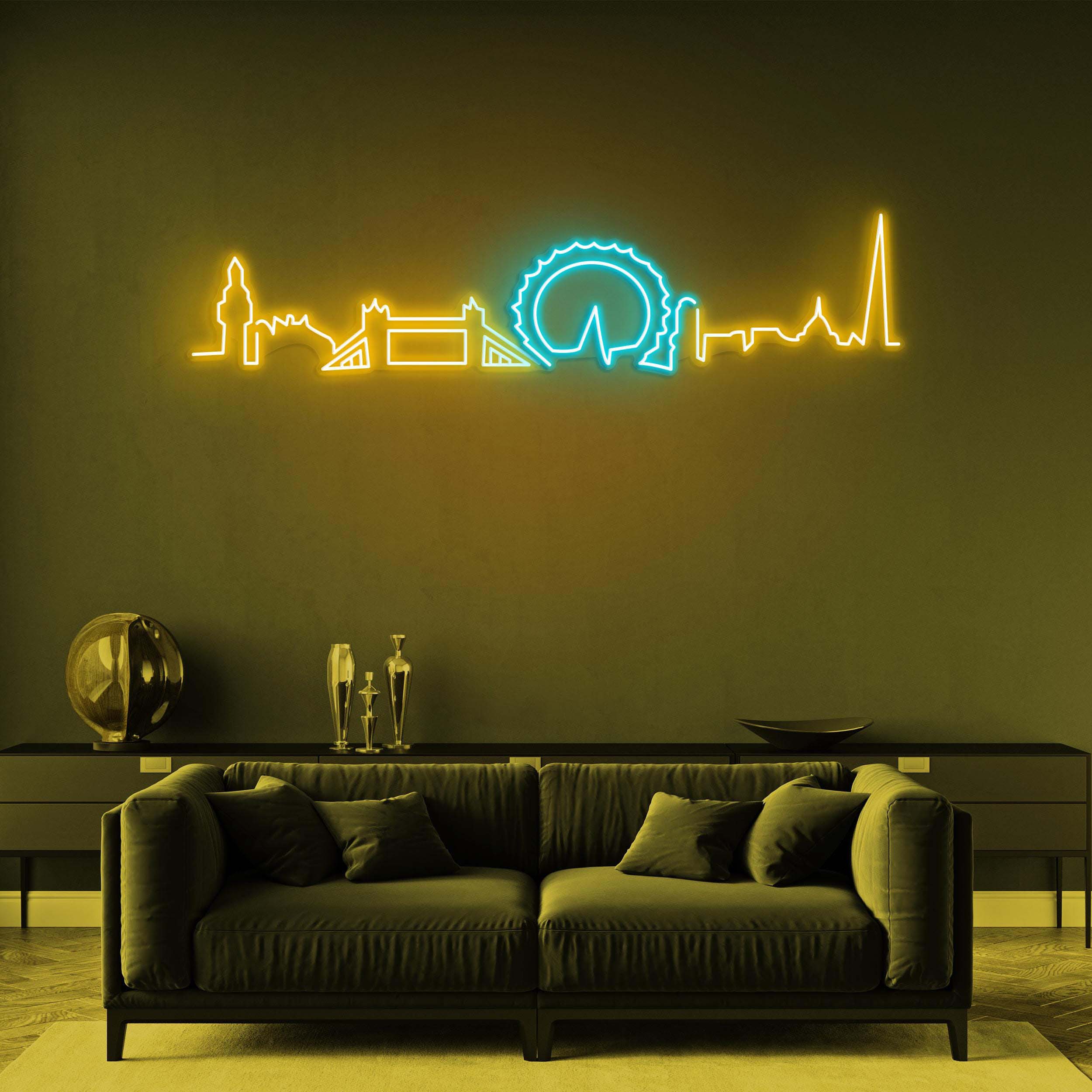 London City Neon Sign, London Skyline LED Light, London LED Neon Art, Custom City Skyline, City Led Light, Home Wall Decor, Office Wall Art