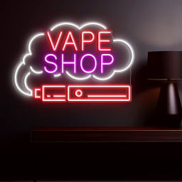 Vape Shop Neon Sign, Shop & Home Decor, Vape Light, LED Light for Business Advertising, Man Cave, Bar, Pub, Smoking Lounge, Party, Vape Art