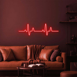 Heartbeat Neon Sign, Heartbeat LED Light, Pulse Wall Decor, Hospital Wall Decor, Custom Neon Sign, Home Wall Decor, Restaurant Wall Art