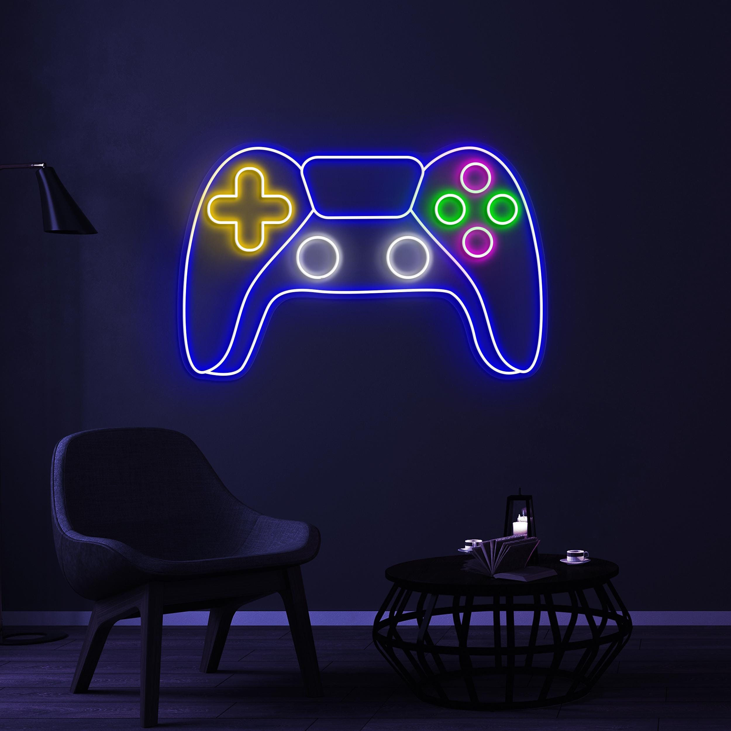 Game Controller Neon Sign, Game Console LED Light, Game Zone Wall Decor, Gift For Boy Room, Joystick LED Light, Game and Kids Room Decor