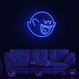 Ghost Neon Sign, Ghost LED Light, Scary Ghost LED Neon Art, Cute Ghost Wall Decor, Ghost Party Decor, Led Party Sign, Horror House Art, Gift