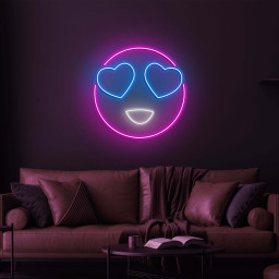Emoji Neon Sign, Led Light, Room décor, Heart Eyes Emoji Neon Light for Couple Gift, Party decor, Wedding Decor, Backdrop decor, Gift Idea