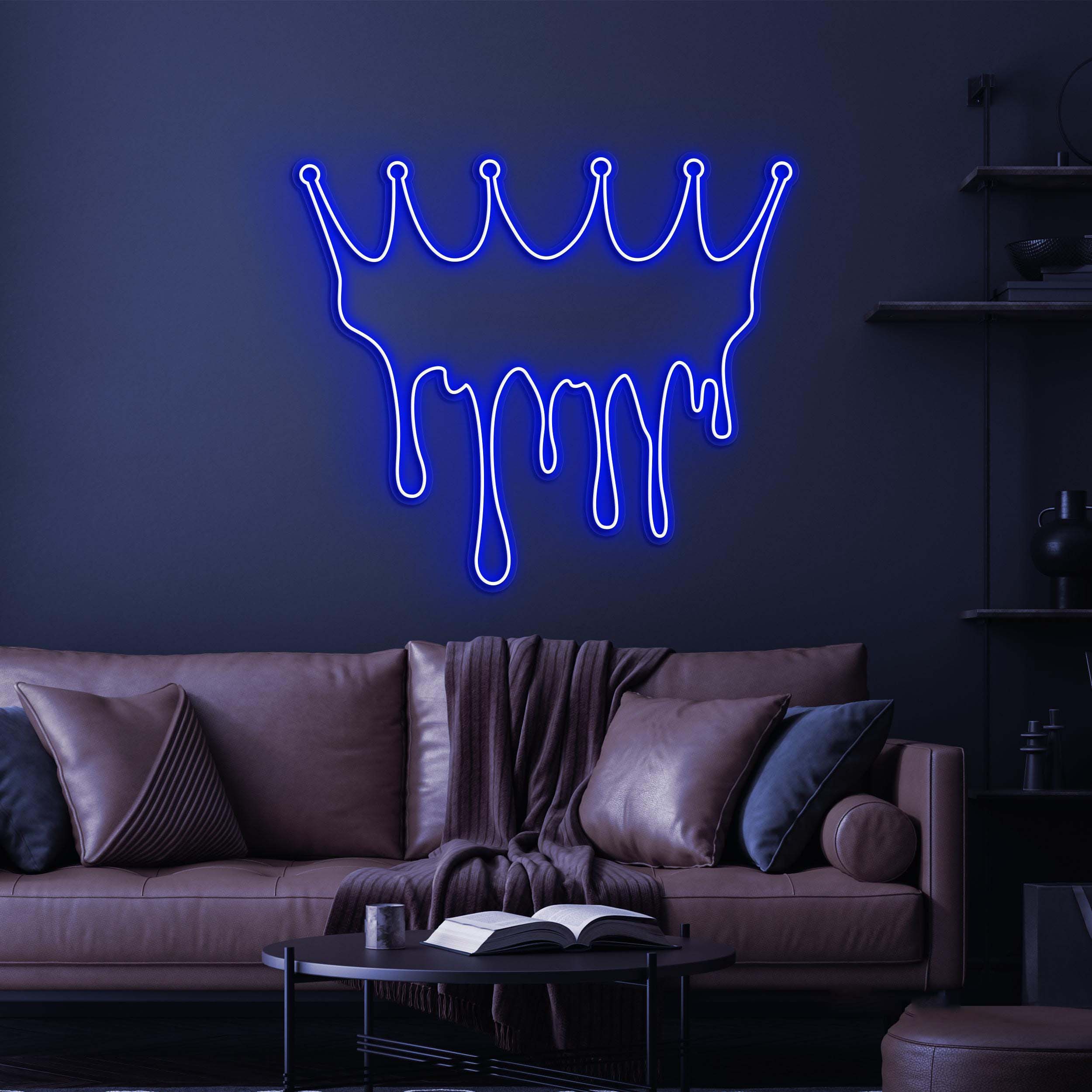 Dripping Crown Neon Sign, Melting Crown LED Light, Queen Crown Wall Decor, King Crown Neon Sign, Princess Crown Wall Art, Royal Crown Decor