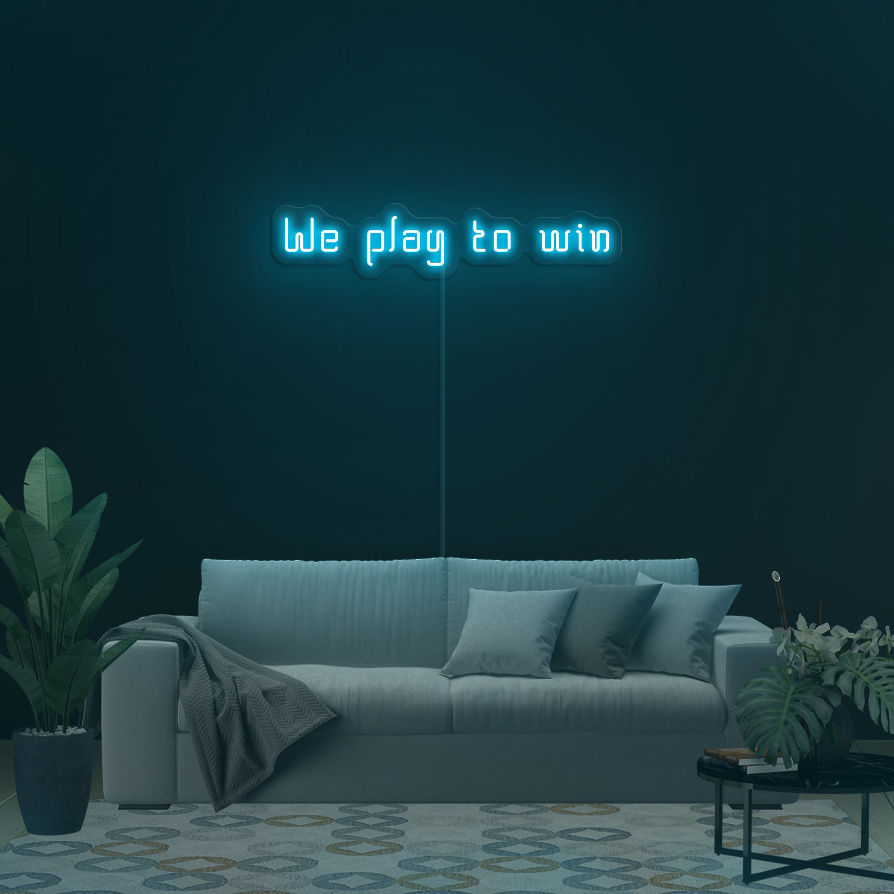 We Play To Win Neon Sign, Custom Gamer Lights, Game Room Decor, Arcade Lighting, Video Game Gift, LED Wall Sign, Neon Lights, Home Decor