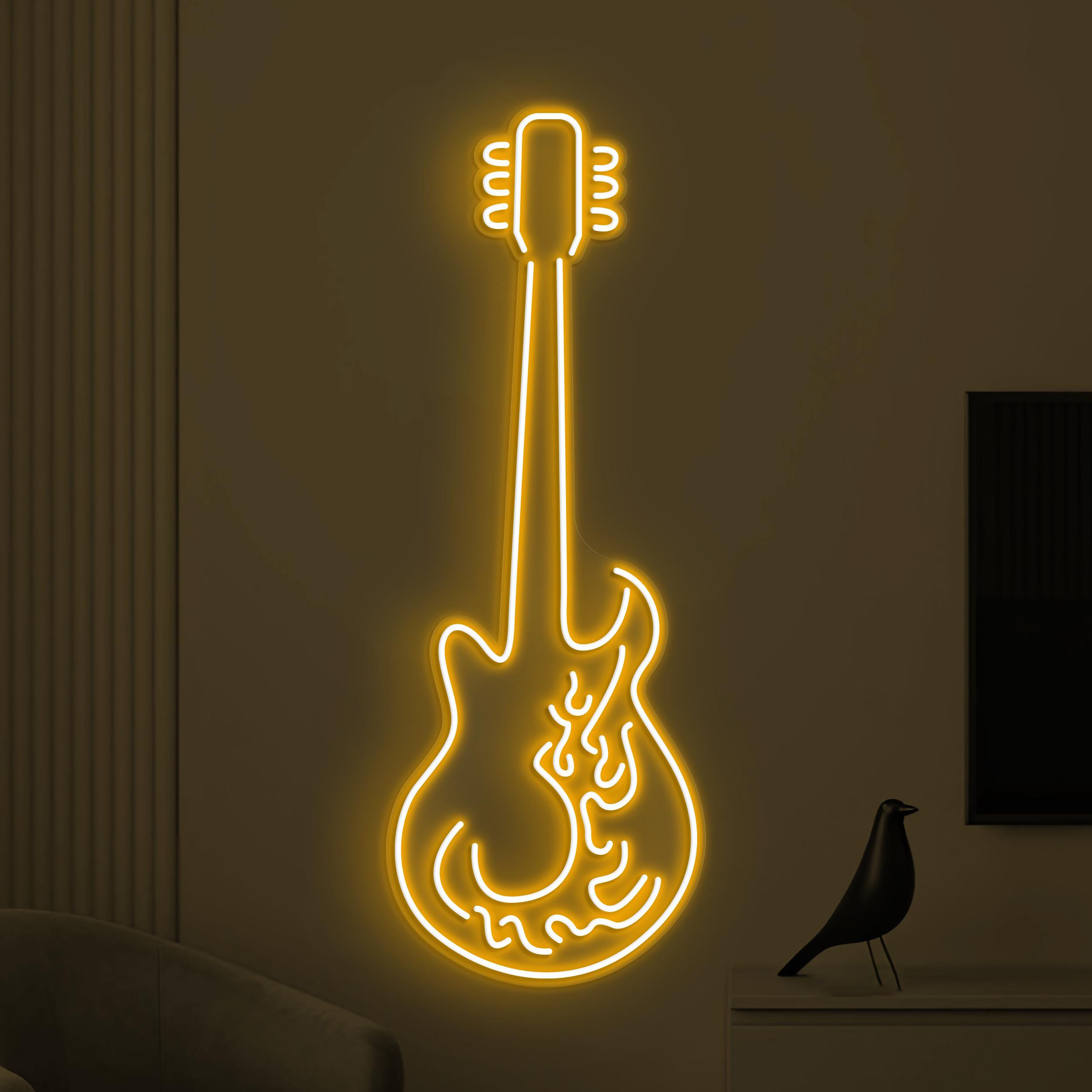 Guitar Neon Sign, Guitar LED Light, Home Wall Decor, Music Room Wall Art, Music Studio Neon Light, Electric Guitar Sign, Guitar Lover Gift