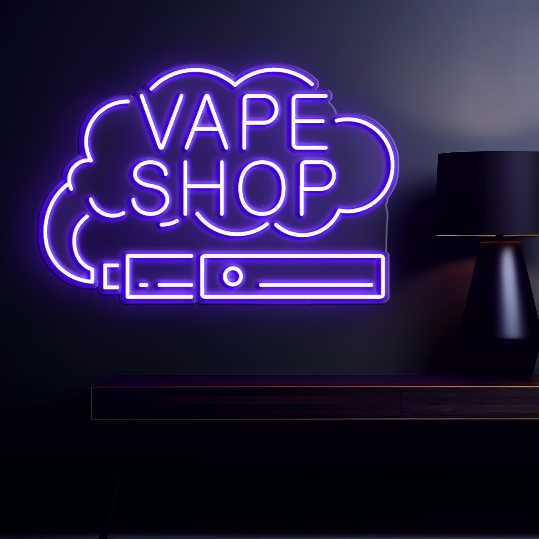 Vape Shop Neon Sign, Shop & Home Decor, Vape Light, LED Light for Business Advertising, Man Cave, Bar, Pub, Smoking Lounge, Party, Vape Art