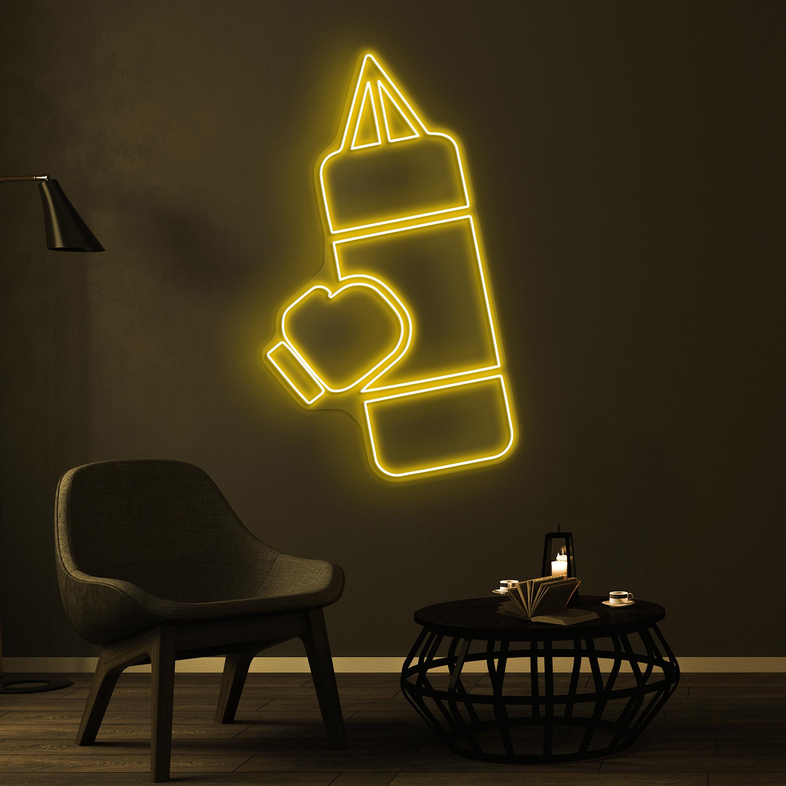 Punching Bag Neon Sign, Punching Bag LED Light, Boxing Bag Wall Decor, Gym Wall Art, Fitness Room Neon Light, Workout Neon Decor, Gym Lover