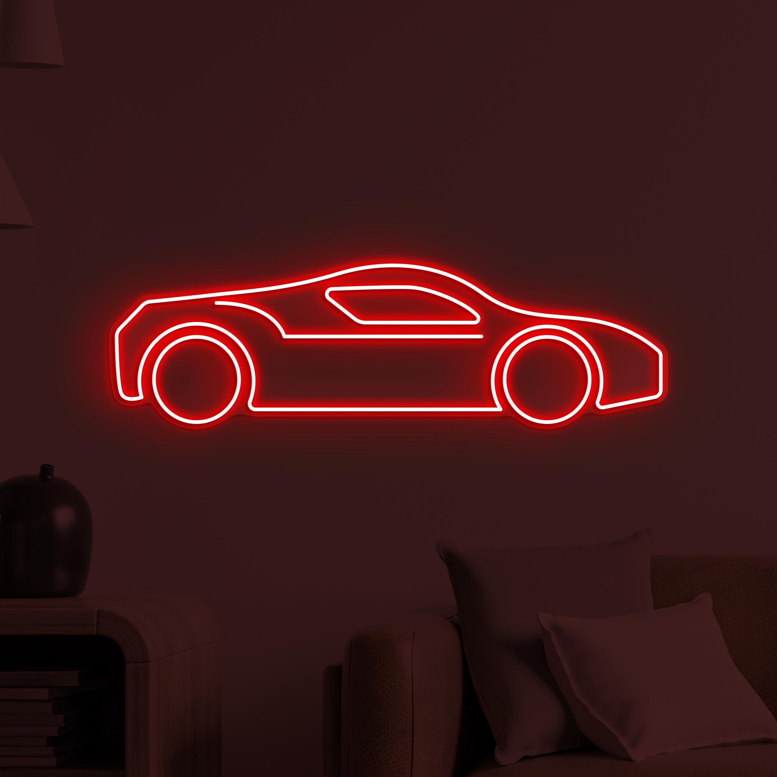 Car Neon Sign, Car LED Light, Sports Car Wall Decor, Racing Car Neon Light, Game Room Wall Art, Garage Neon Decor, Auto Show Neon Sign, Gift