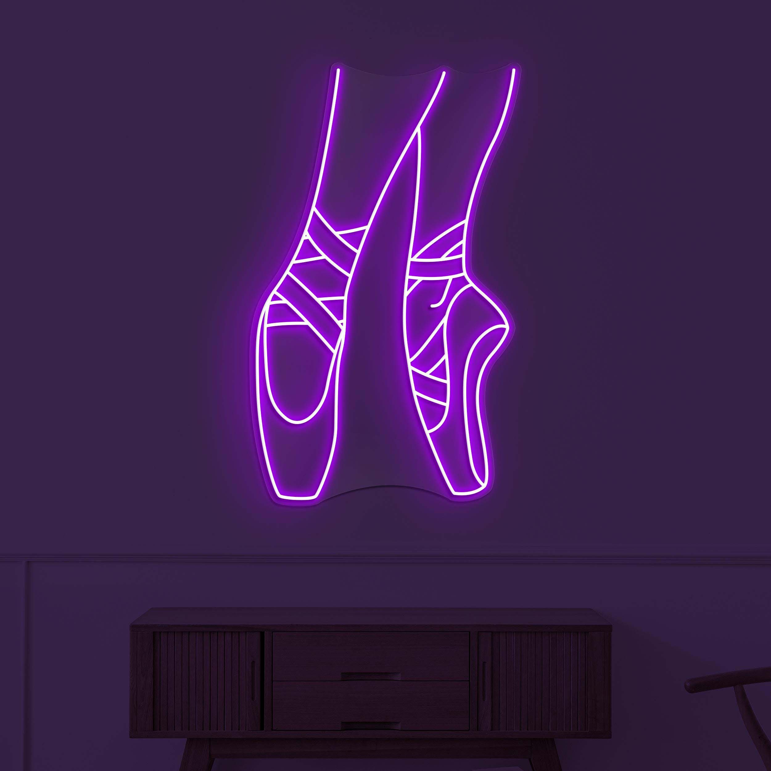 Ballet Shoe Neon Sign, Ballet Shoe LED Light, Dancing Shoe Wall Decor, Dance Studio Wall Art, Ballerina Neon Sign, Gift For Ballet-Dancer