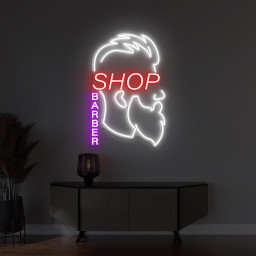 Barber Shop Neon Sign, Barber Shop LED Light, Barber Shop Wall Decor, Custom Neon Sign, Barber Pole Neon Sign, Boy Hair Saloon Wall Art